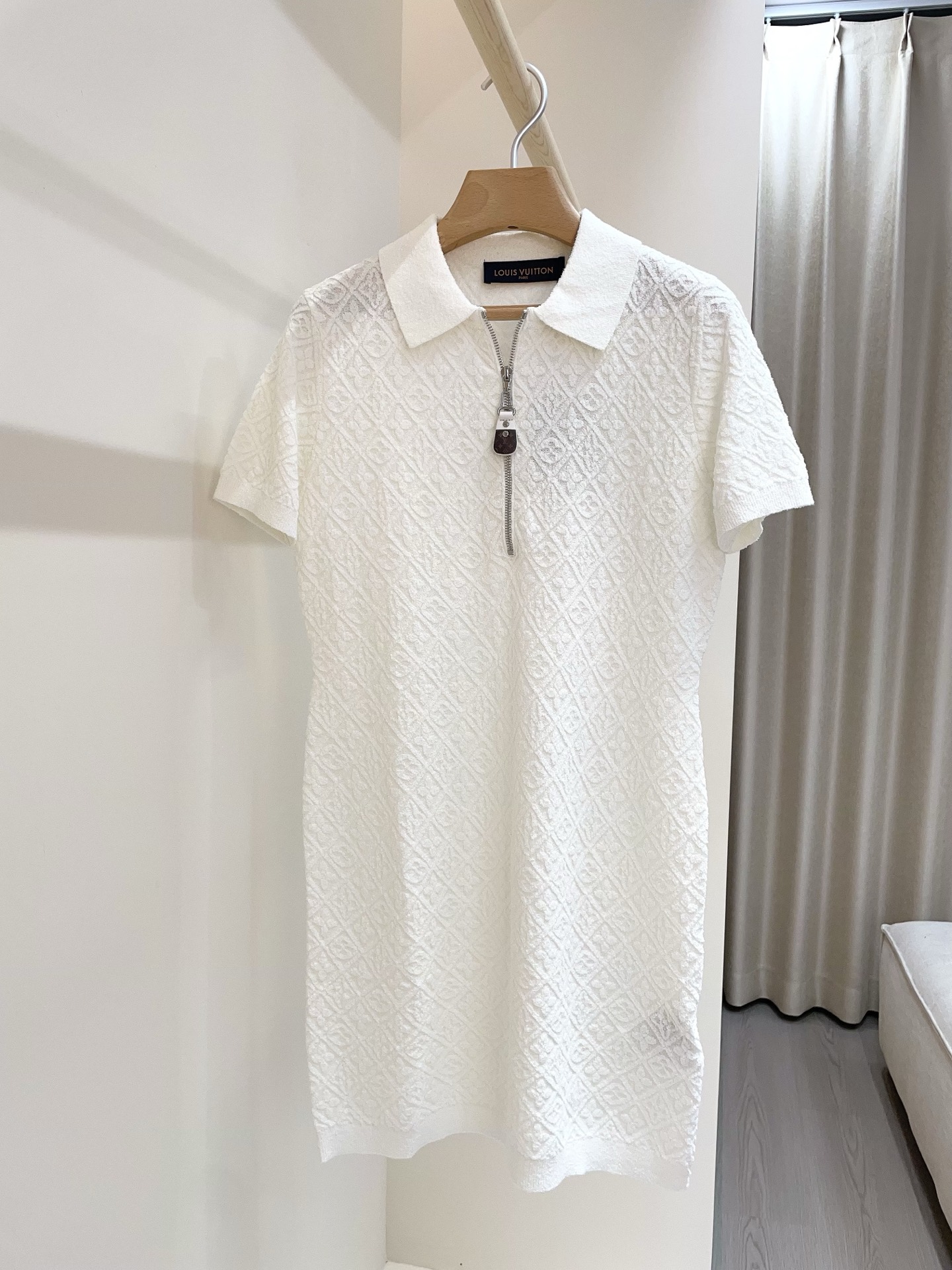 Louis Vuitton Women Jacquard Polo Dress, Short Sleeve Knitwear 4 i1751275629103 990 0 3