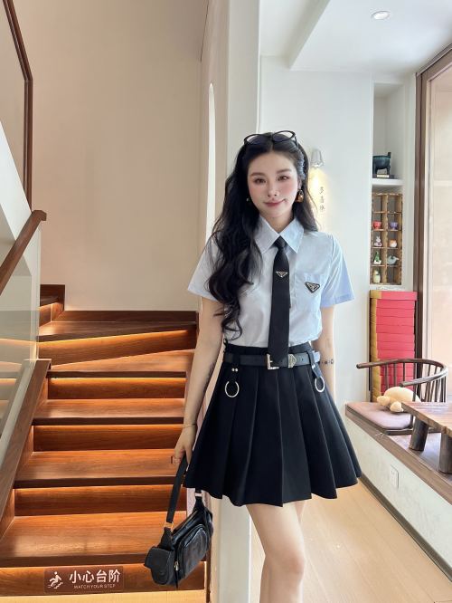 PD Women's Cropped Poplin Shirt with Triangle Logo Patch 1 PD Women's Cropped Poplin Shirt with Triangle Logo Patch