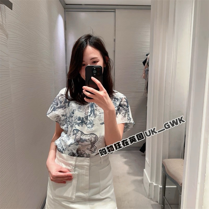 Dior Jungle Print Lightweight Blouse, Elegant Silk-Cotton Blend, S-L 4 i1747057320284 2582 0 3