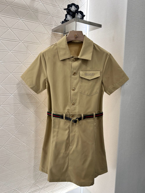 Gucci Belted Short Sleeve Mini Dress - Elegant and Comfortable Fit 1 Gucci Belted Short Sleeve Mini Dress - Elegant and Comfortable Fit