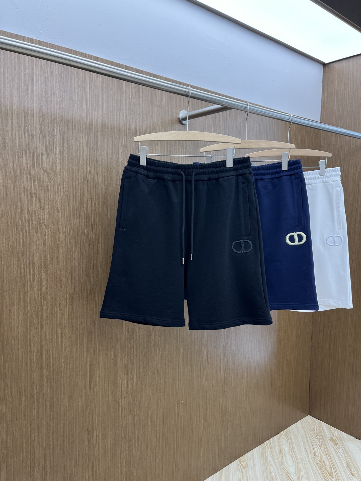 Dior Clothing Shorts Black Blue Green White Embroidery Cotton Spring/Summer Collection Casual