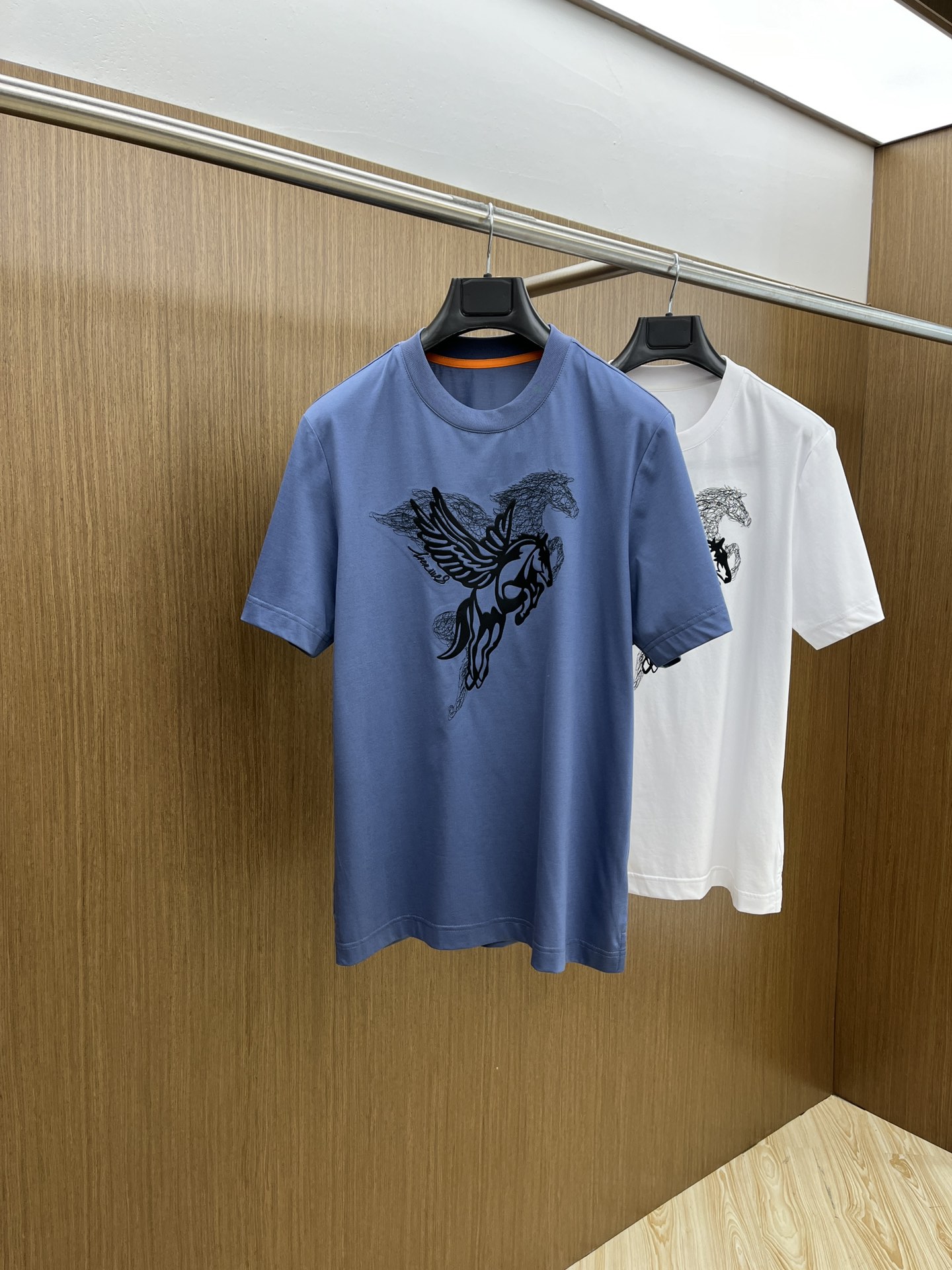 Hermes Clothing T-Shirt Men Cotton Mercerized Spring/Summer Collection Fashion Short Sleeve