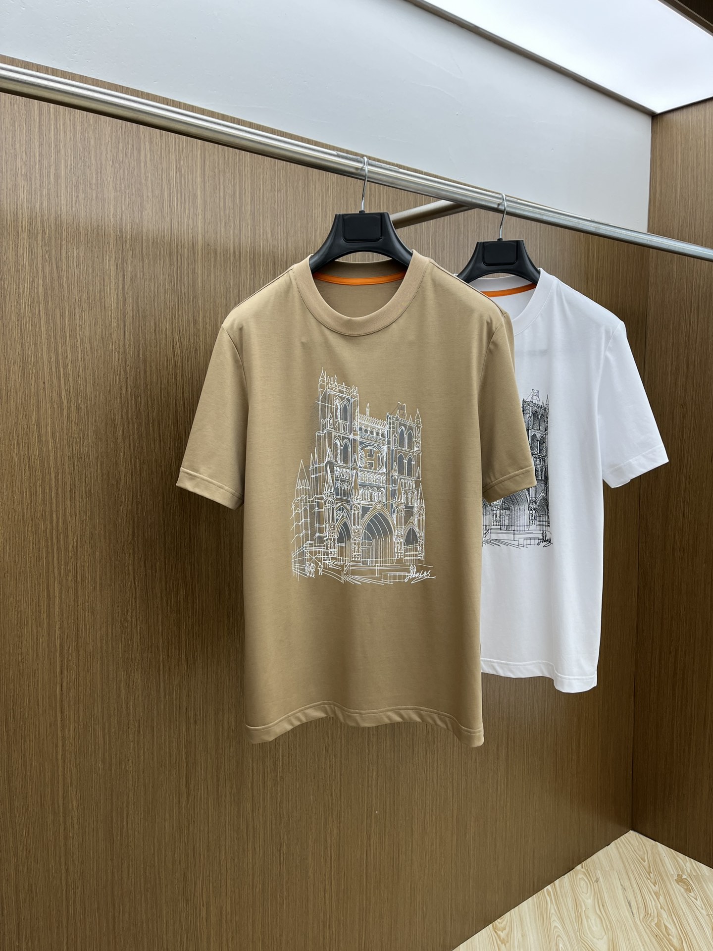 Hermes Clothing T-Shirt Men Cotton Mercerized Spring/Summer Collection Fashion Short Sleeve