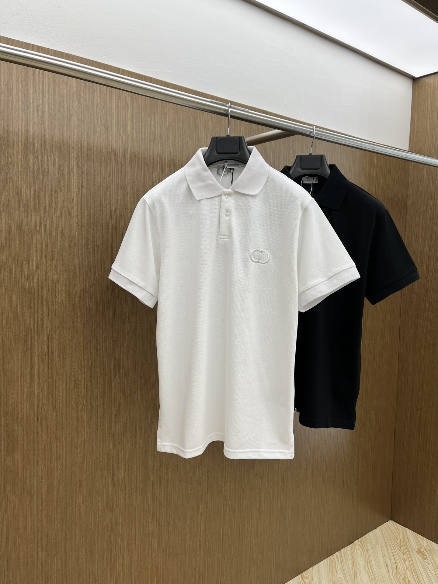 Dior Clothing Polo Black Blue Khaki White Embroidery Cotton Spring Collection Casual