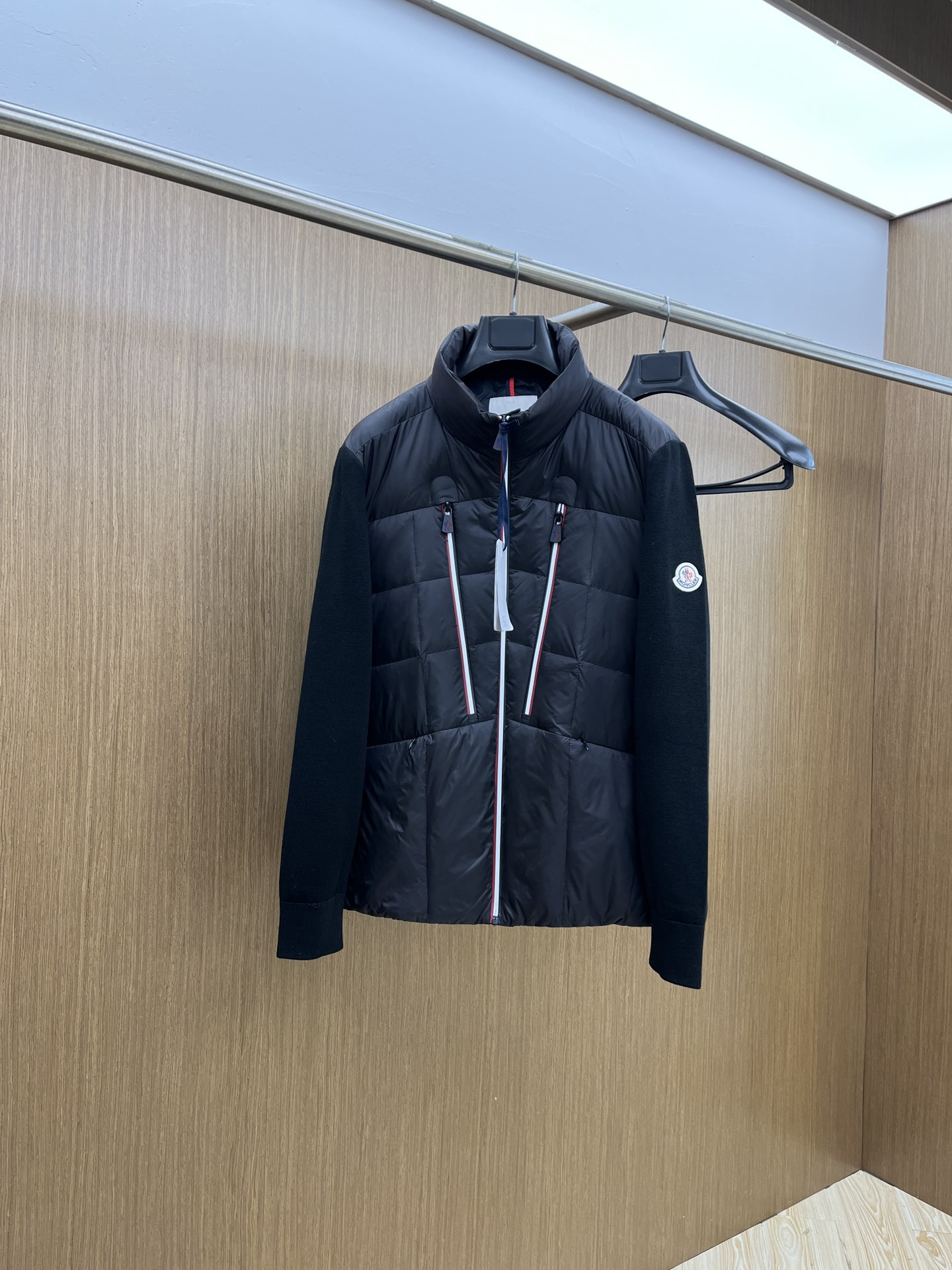 Moncler Ropa Abrigos y chaquetas Negro Empalme Tejido Colección otoño – invierno Fashion