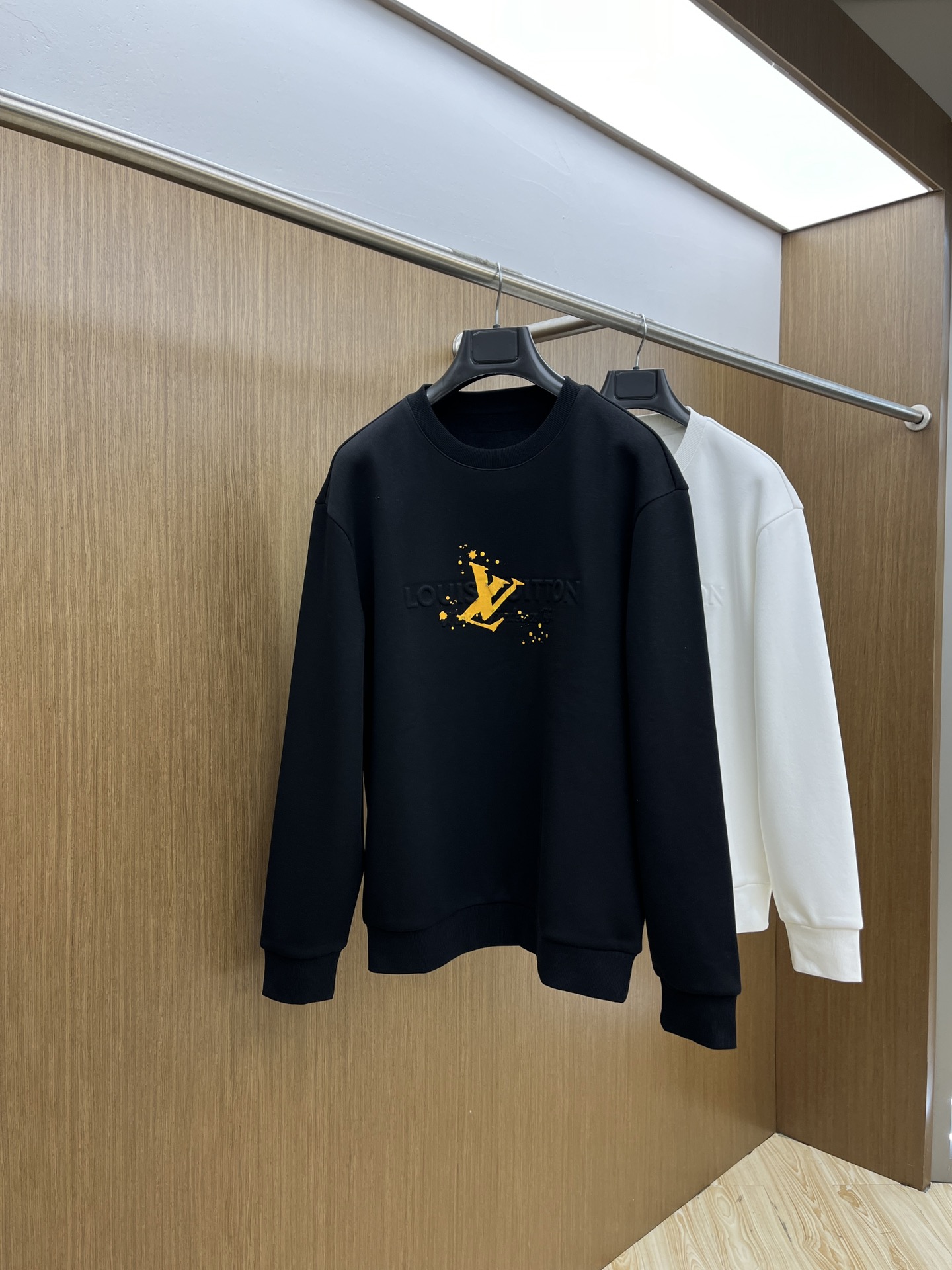 Louis Vuitton Clothing Sweatshirts Black White Splicing Unisex Cotton Knitting Fall/Winter Collection Fashion Casual