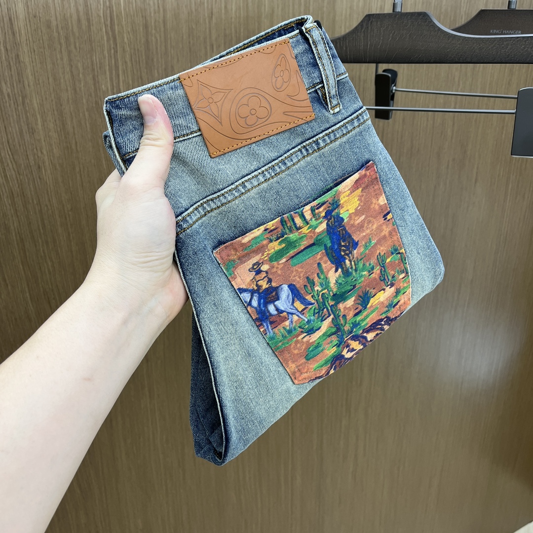 NO:116740,New LV high-end customization Ss early spring new original single hot jeans super customization original hardware super heavy industry craftsmanship excellent style, impeccable details!  The style is not picky, it is very high-end, and the good products are not waiting for everyone. If you like it, hurry up and start fjh Size: 28-38 If you order without 37, please report your waist circumference, louis vuitton, jeans, alexander wang19860909新款 LV 高端定制 Ss早春新款原单爆款牛仔裤 超级定制款 原版五金 超级重工工艺 版型超赞,细节做工无可挑剔！款式不挑人,特别高档,好货不等人,看中赶紧下手fjh 尺码:28-38 无37下单请报腰围,,louis vuitton,jeans,alexander wang,Men's clothing