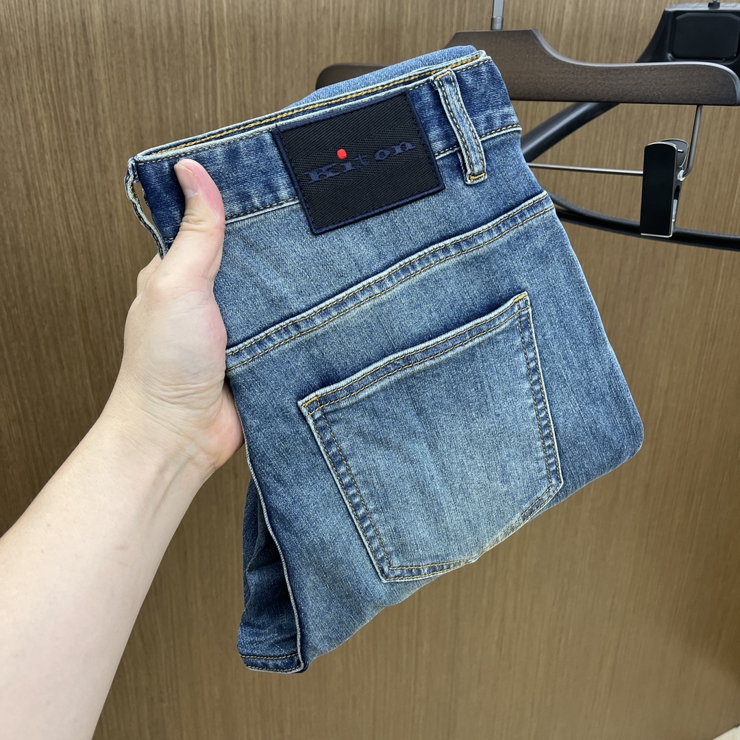  KITON 🔥/ss😘春夏爆款新品 秋冬牛仔裤🆕柔软亲肤面料 重工定位洗水 专柜限量款 奢华感订制头层