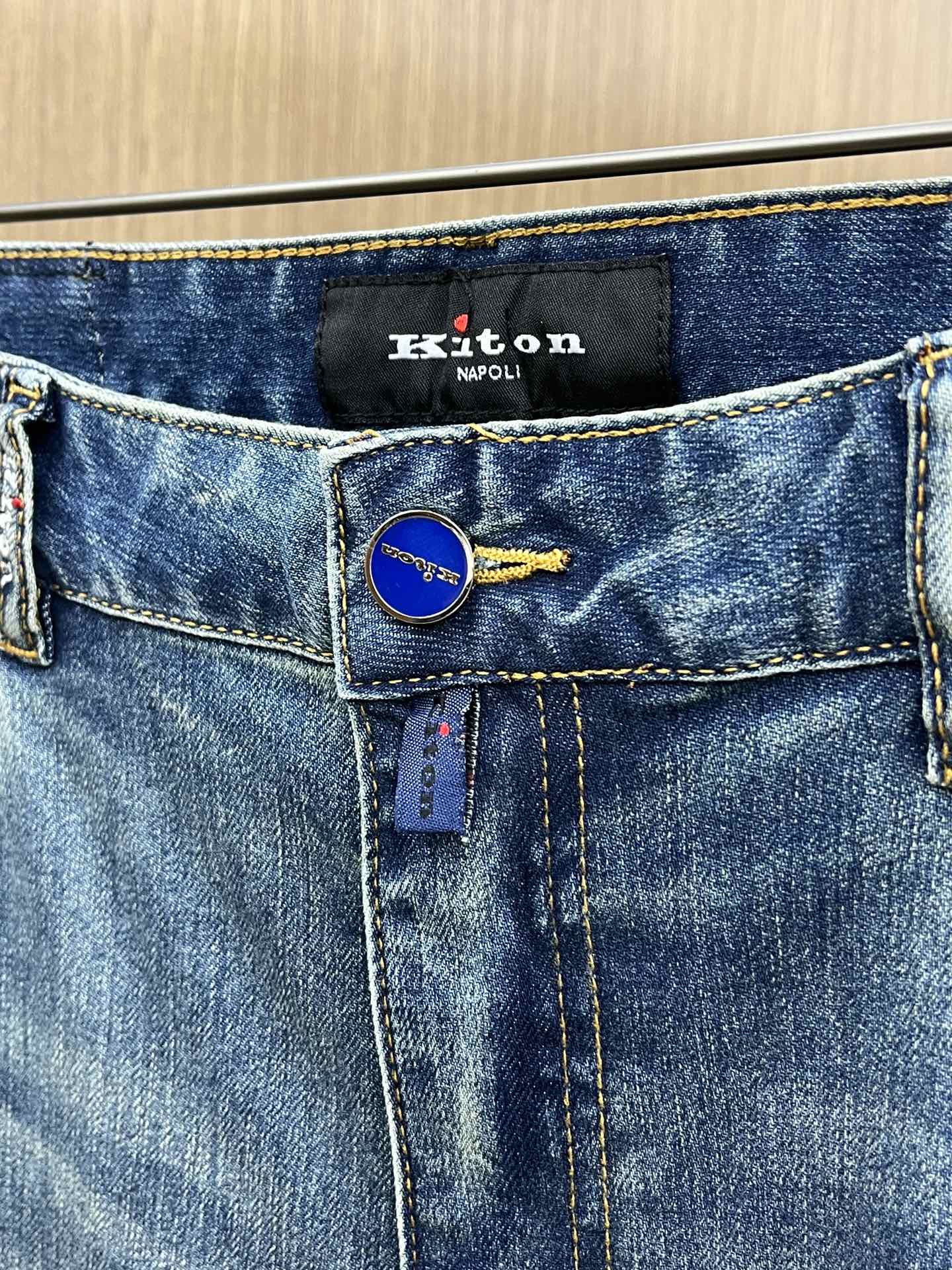  KITON 🔥/ss😘春夏爆款新品 秋冬牛仔裤🆕柔软亲肤面料 重工定位洗水 专柜限量款 奢华感订制头层