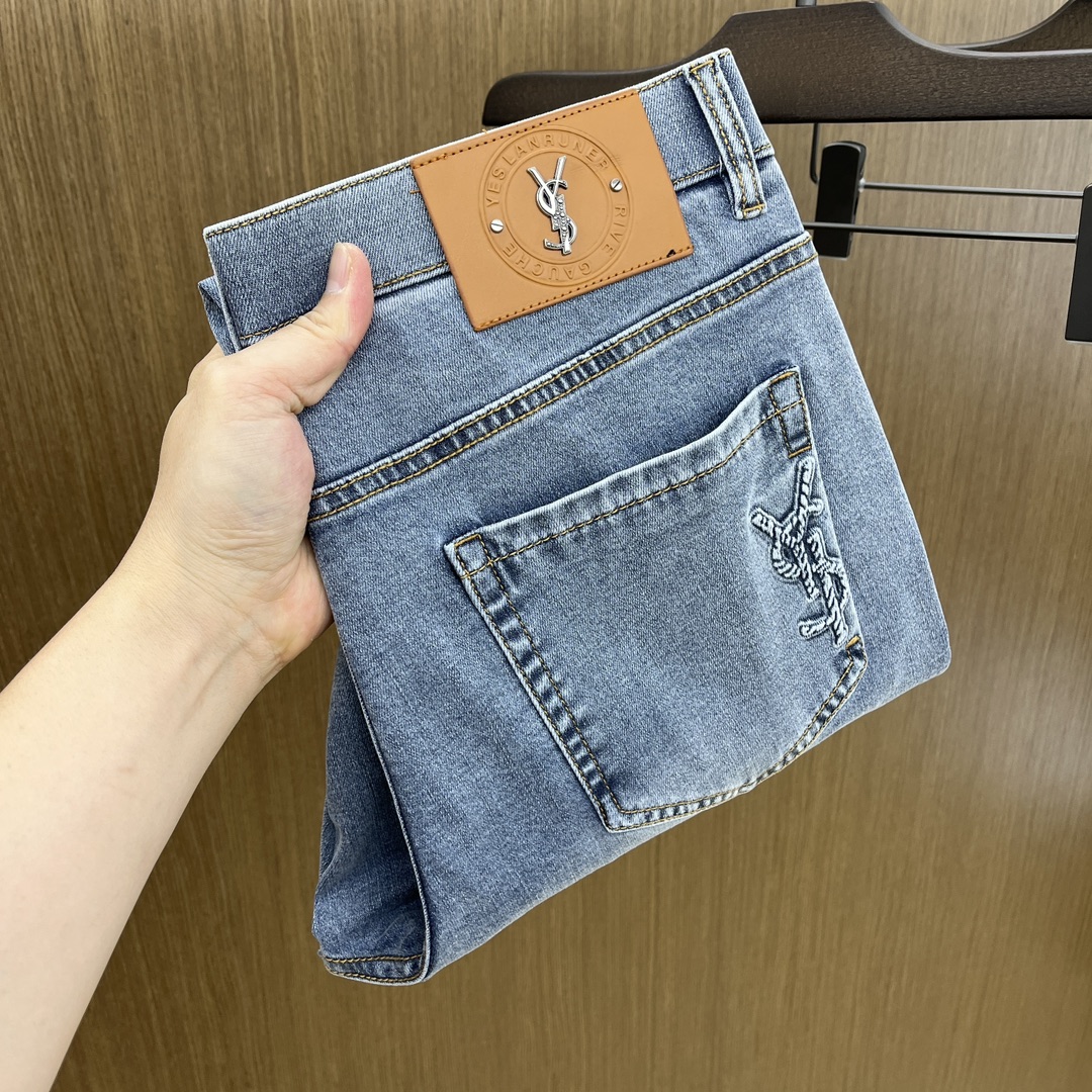 2025 Early Spring YSL Custom Jeans: High-End, Unique Design, Premium Quality, Limited Distribution. - 图片 1