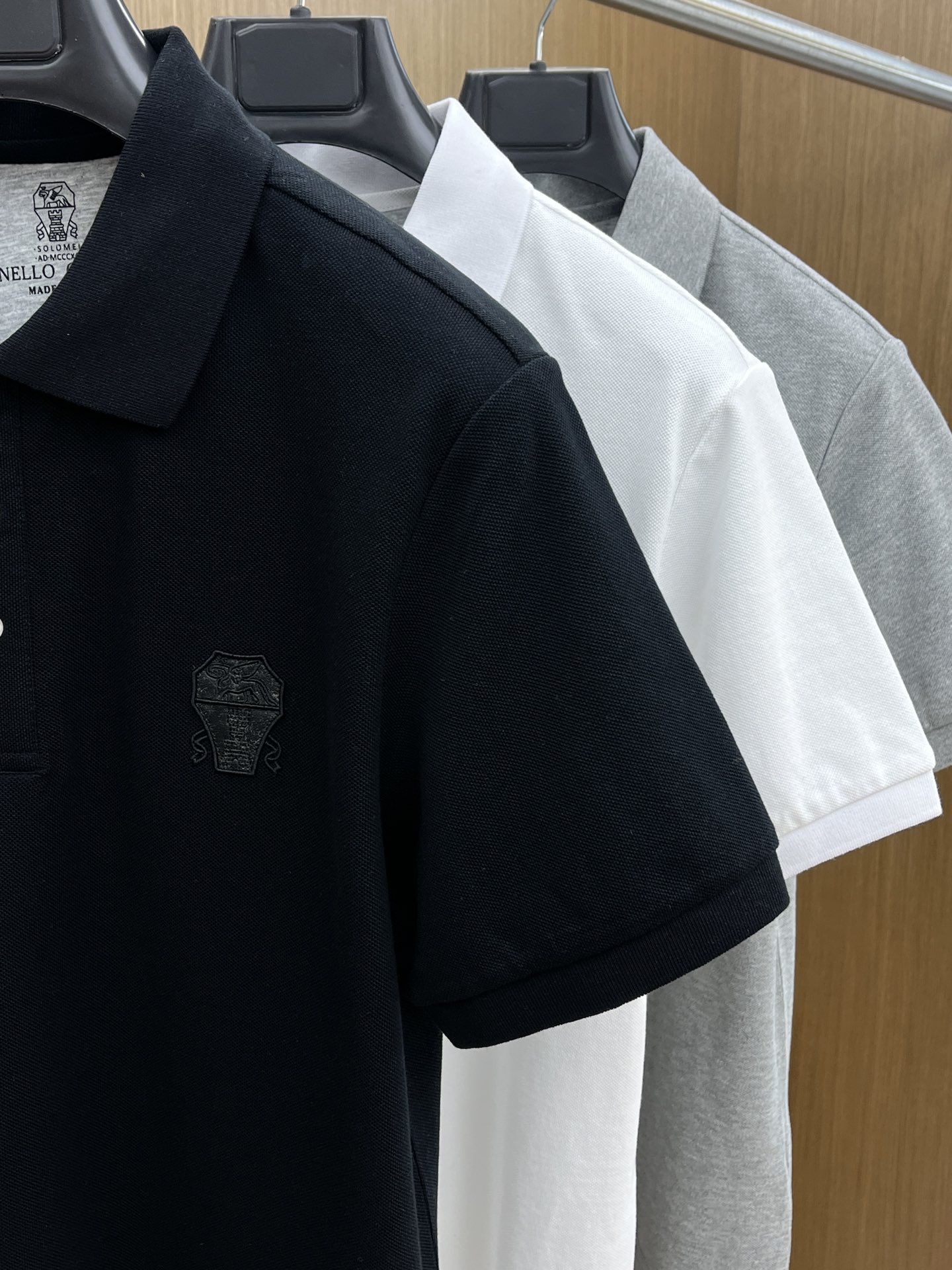  BC 🔥🔥独家定制工艺款 ,专柜同步2025ss夏季新品，男士胸前经典徽标标识商务休闲撞色领短袖Pol