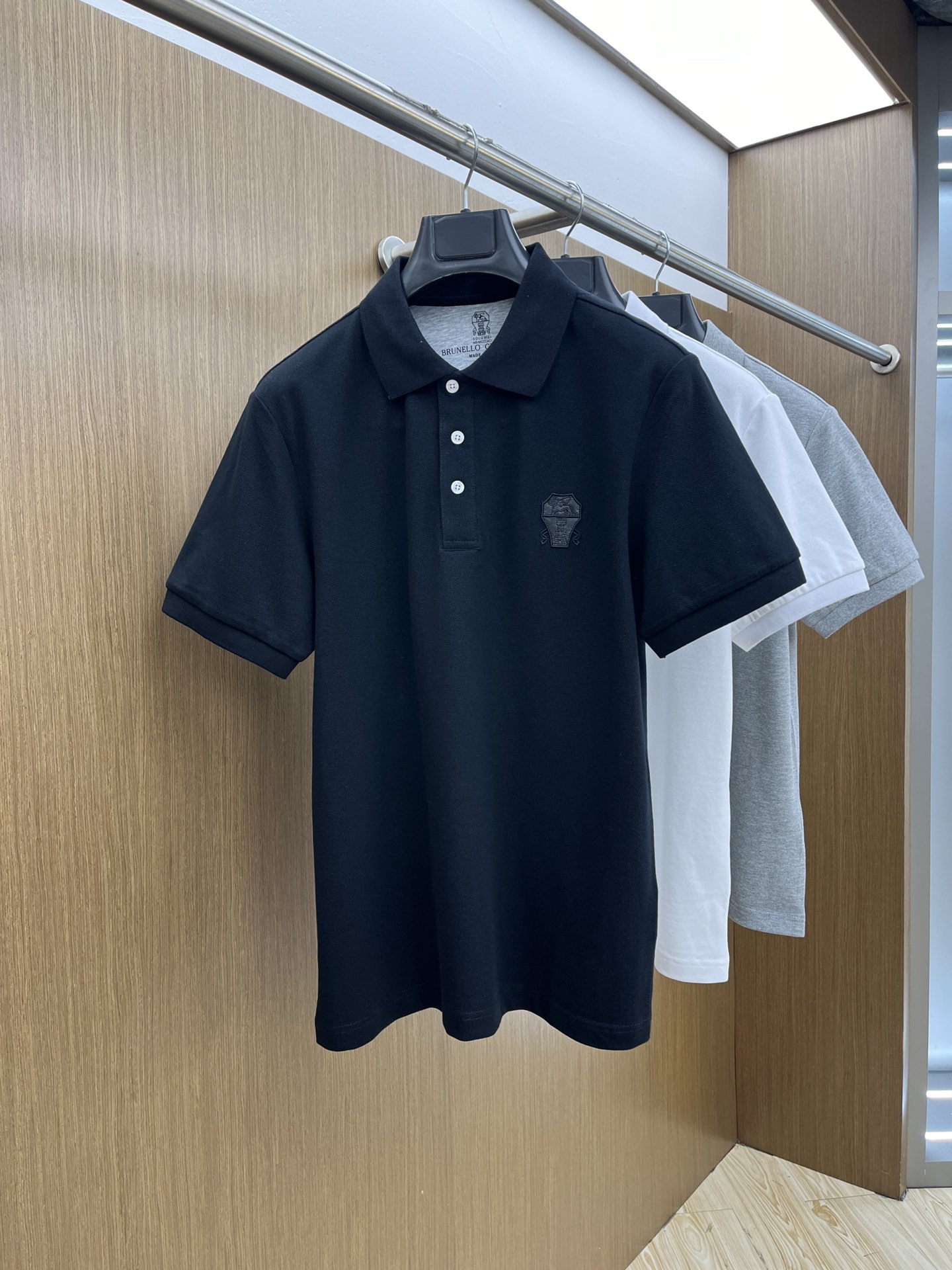  BC 🔥🔥独家定制工艺款 ,专柜同步2025ss夏季新品，男士胸前经典徽标标识商务休闲撞色领短袖Pol