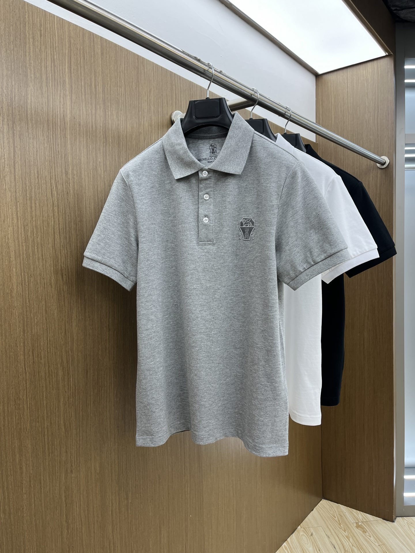  BC 🔥🔥独家定制工艺款 ,专柜同步2025ss夏季新品，男士胸前经典徽标标识商务休闲撞色领短袖Pol