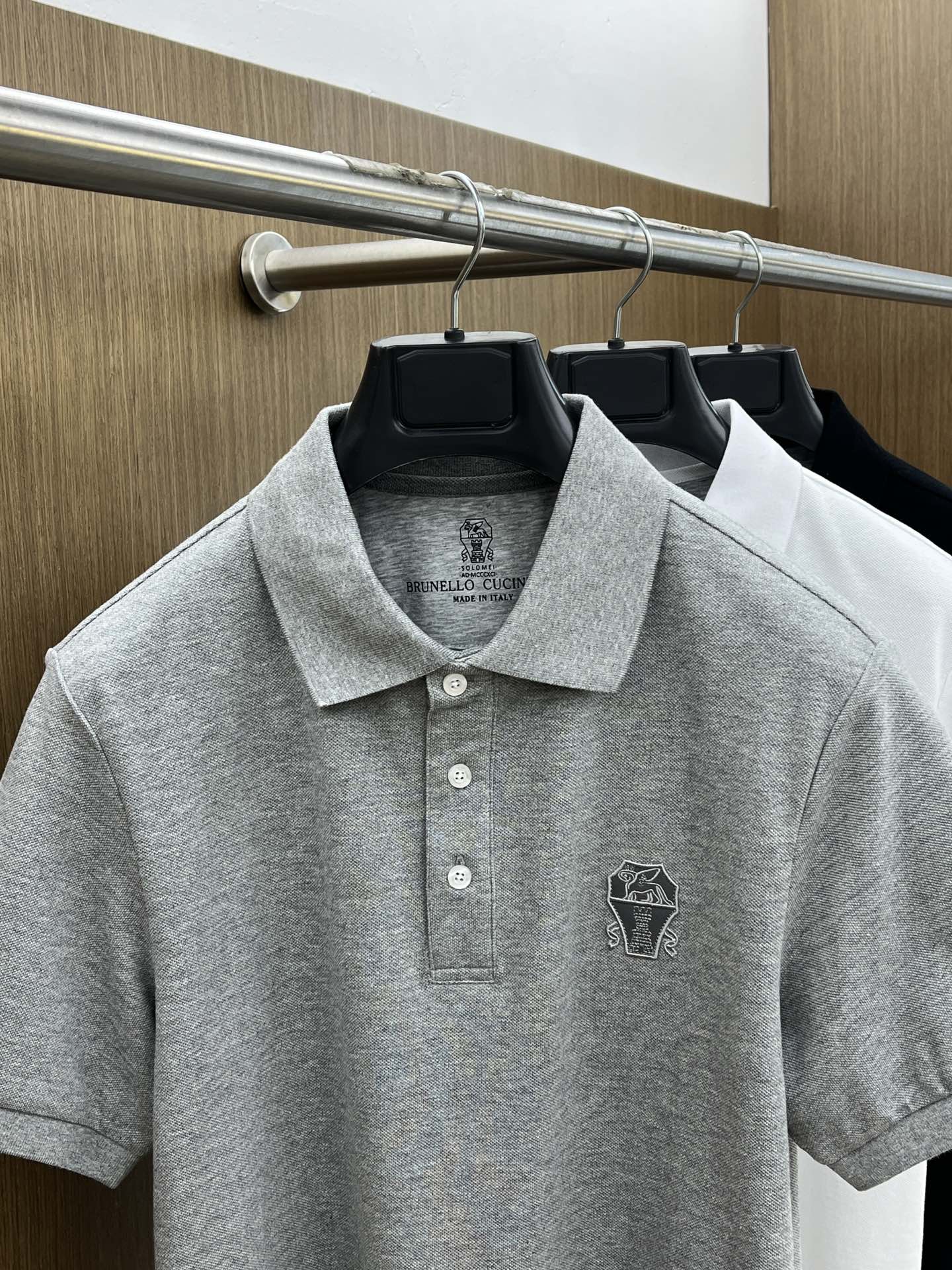  BC 🔥🔥独家定制工艺款 ,专柜同步2025ss夏季新品，男士胸前经典徽标标识商务休闲撞色领短袖Pol