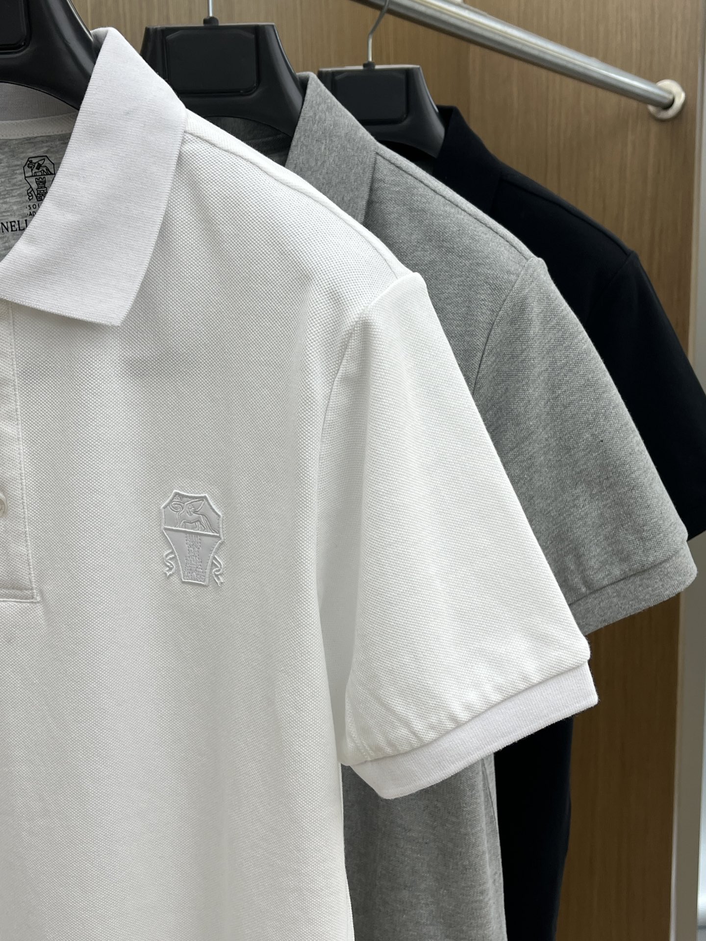  BC 🔥🔥独家定制工艺款 ,专柜同步2025ss夏季新品，男士胸前经典徽标标识商务休闲撞色领短袖Pol