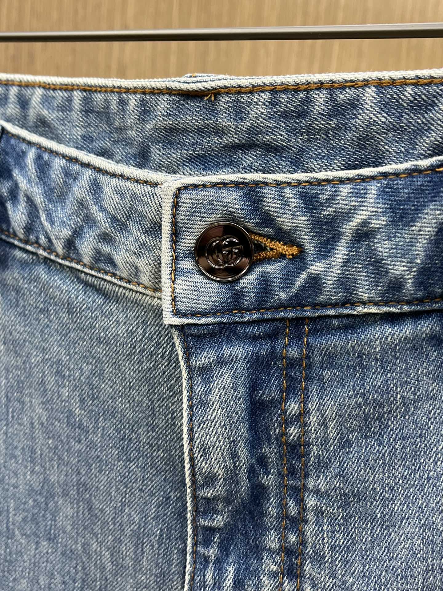 新款 调价 Guc 🔥🔥高端定制品质 25SS春夏最新款原单阔版牛仔裤 柜台同步发售 原版定制复刻 客供