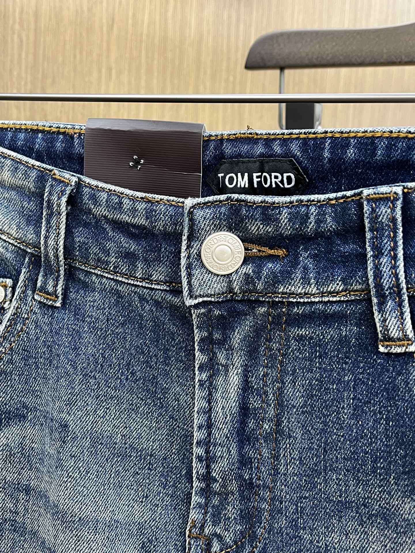 秋冬 TF 🔥🔥高端定制、25SS秋冬最新款牛仔裤 柜台同步发售 进口固色面料 原版定制复刻 客供五金辅