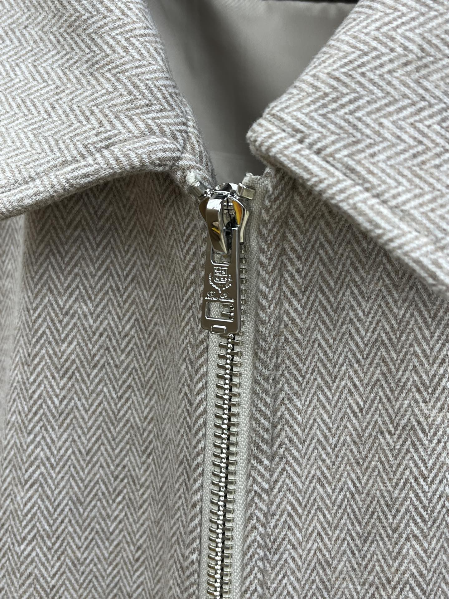 秋冬 lP🆕🔥秋冬新款老钱风羊毛夹克外套 两侧斜插袋、领口、袖口、下摆部分拼接配色羊毛针织罗纹 选用进口