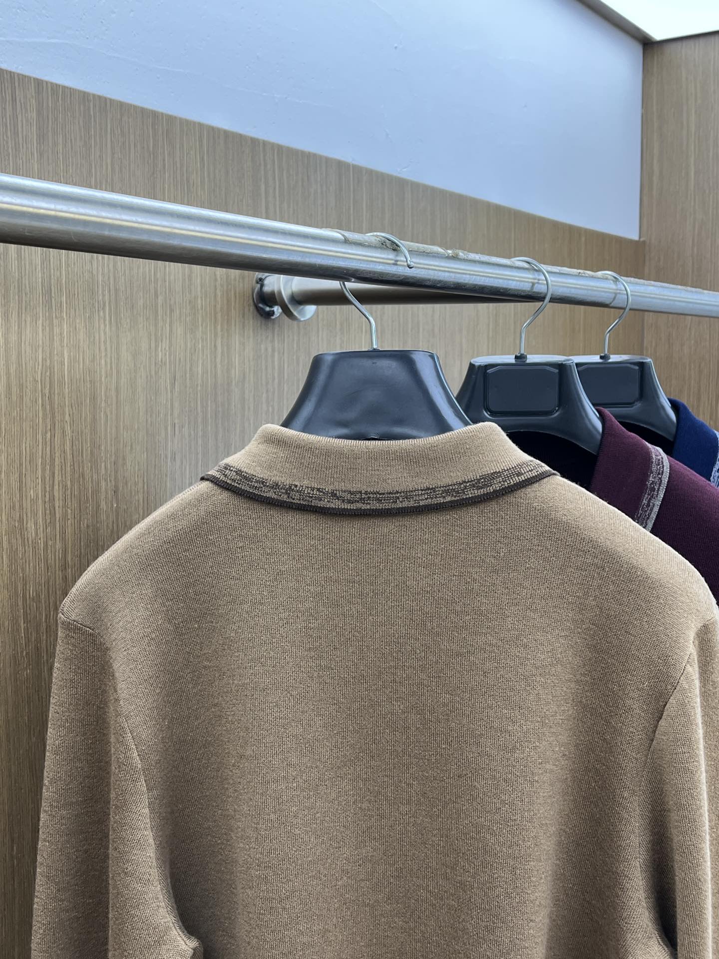 秋冬 ZZ 🔥官网秋冬Zegna羊毛针织衫 精致羊毛针织工艺 所有细节做工完美简约时尚 适配商务、fjj