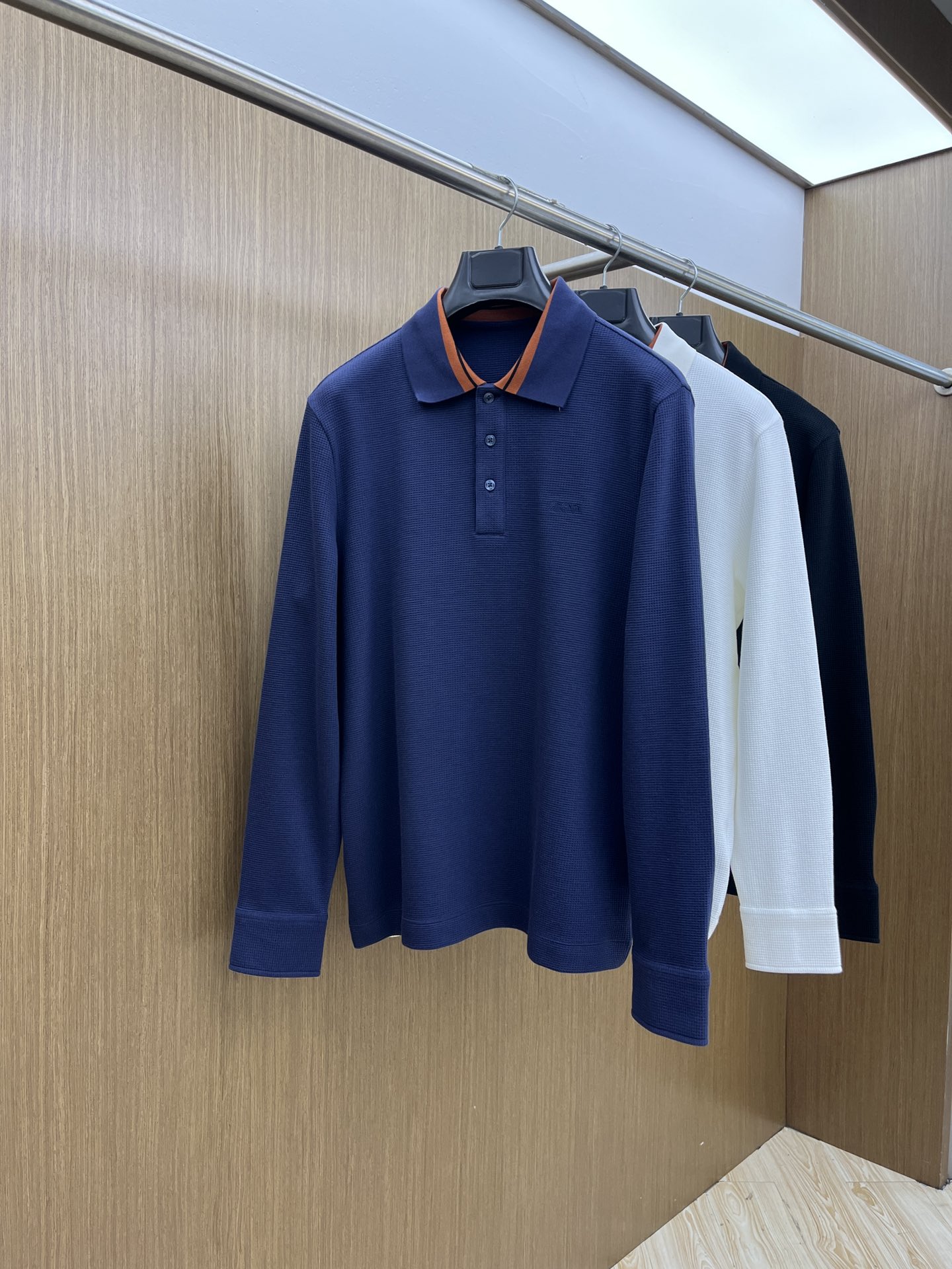 秋冬 ZZ 🔥秋冬ZEGNA长袖 选用华夫格面料细腻柔软上身舒适 简约时尚 fjj适配商务、休闲等多种场