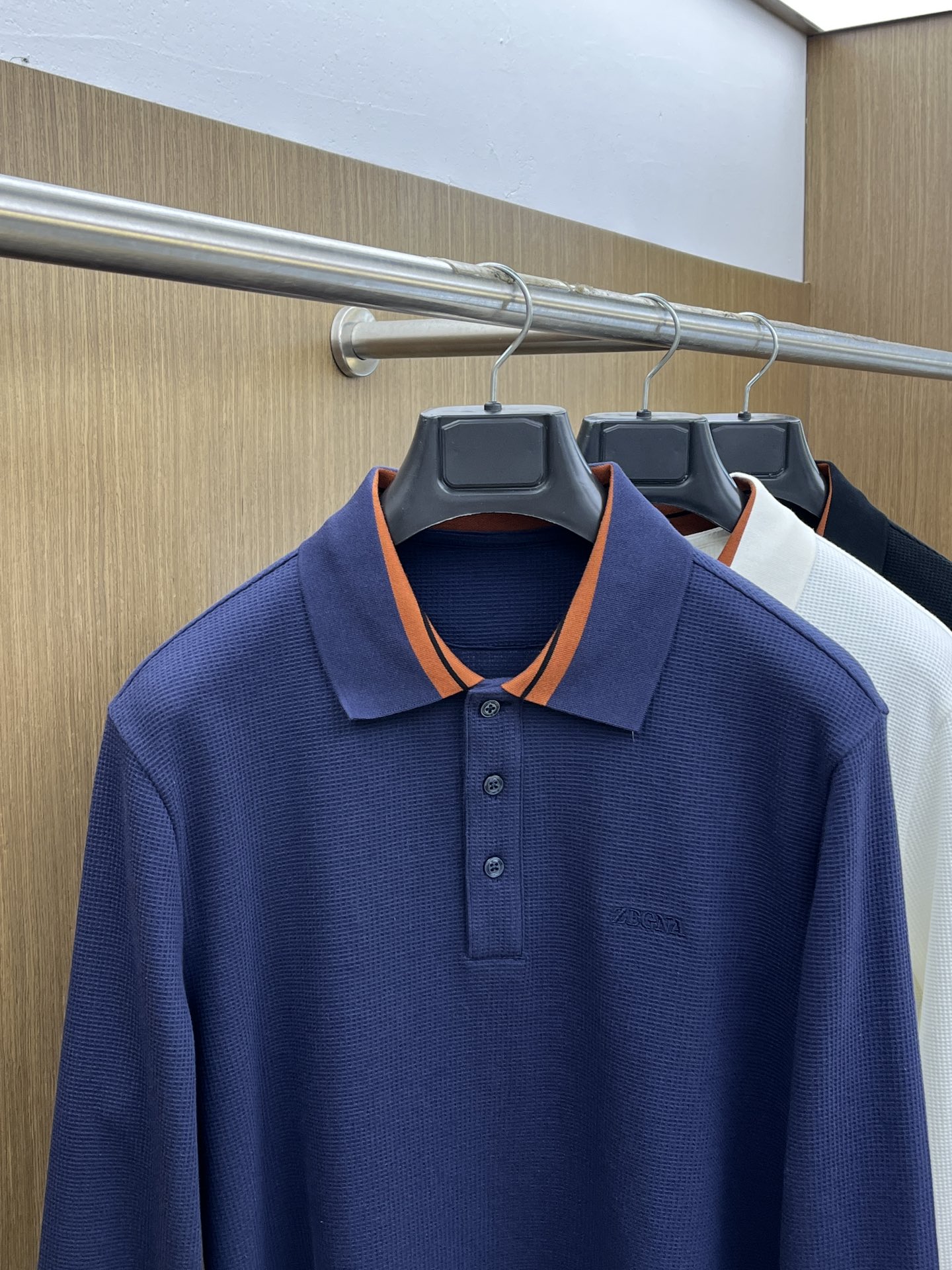 秋冬 ZZ 🔥秋冬ZEGNA长袖 选用华夫格面料细腻柔软上身舒适 简约时尚 fjj适配商务、休闲等多种场