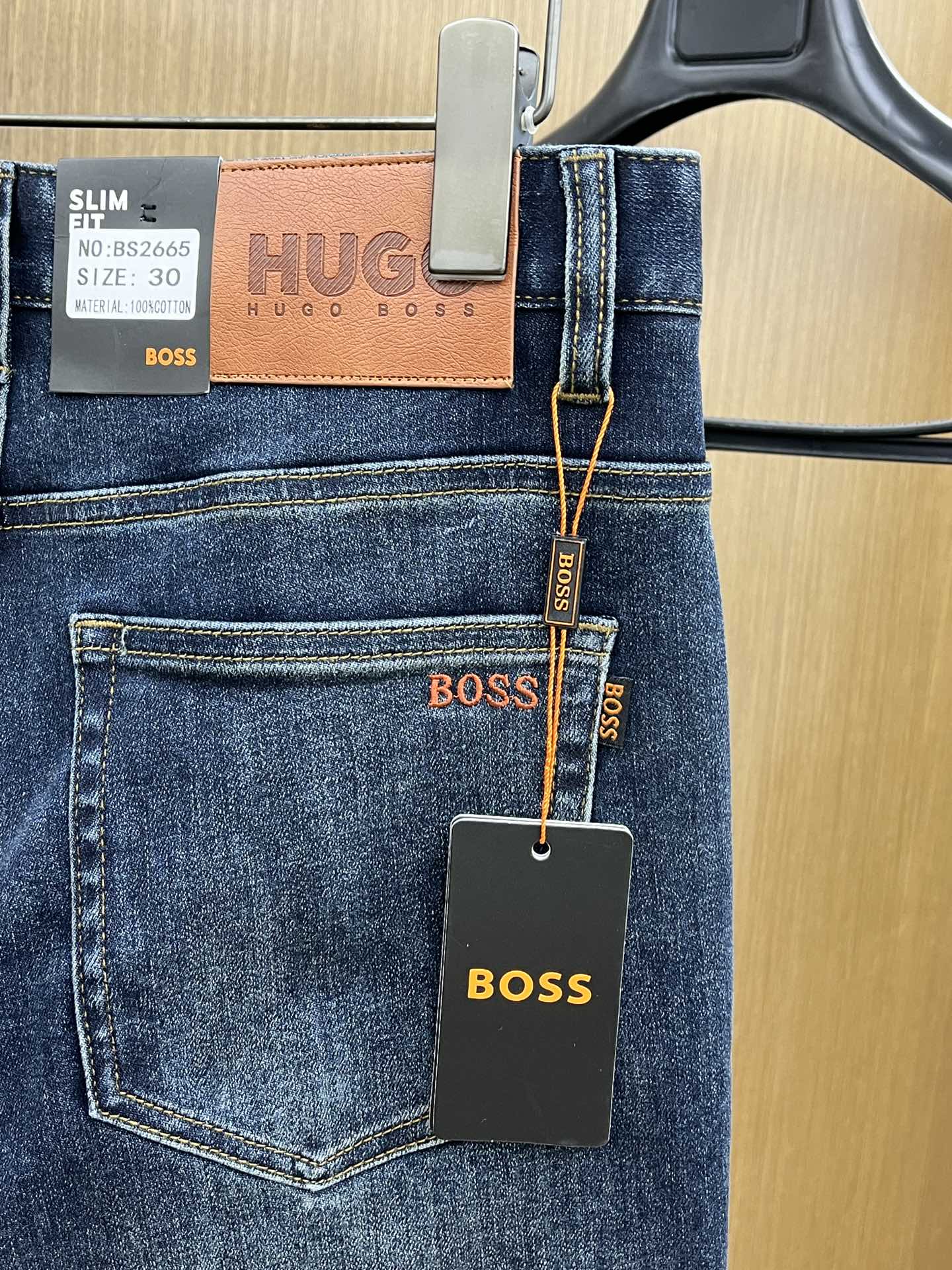 秋冬 Hugo🔥🔥高端定制、25SS秋冬最新款牛仔裤 柜台同步发售 进口固色面料 原版定制复刻 客供五金