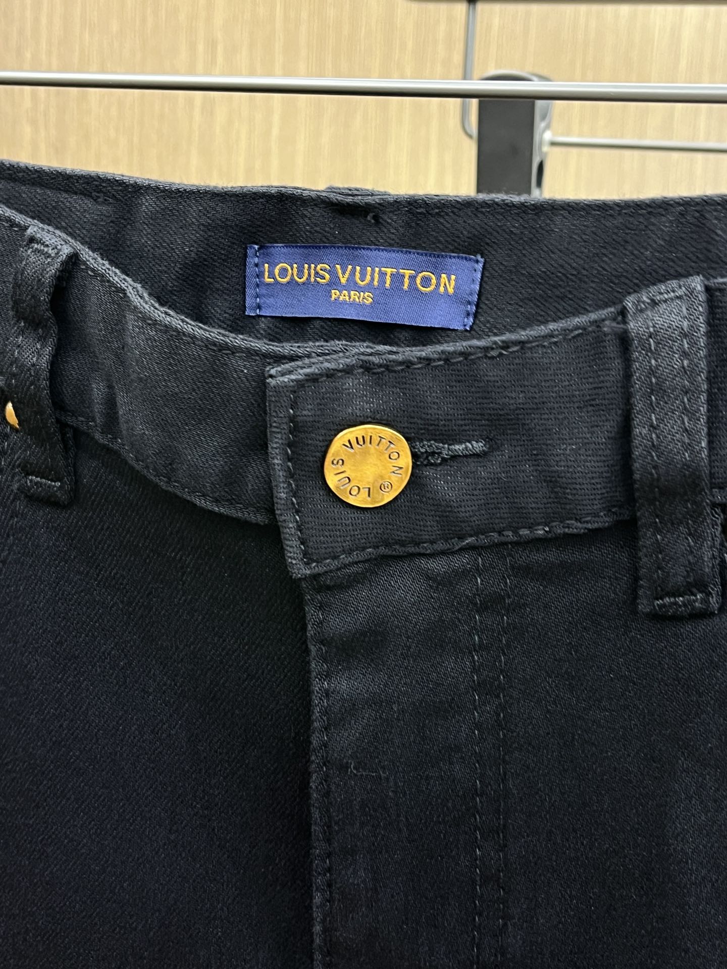 Louis Vuitton Black Denim Jeans with Embroidered Logo, Slim Fit 5 i1760735825 4300 8