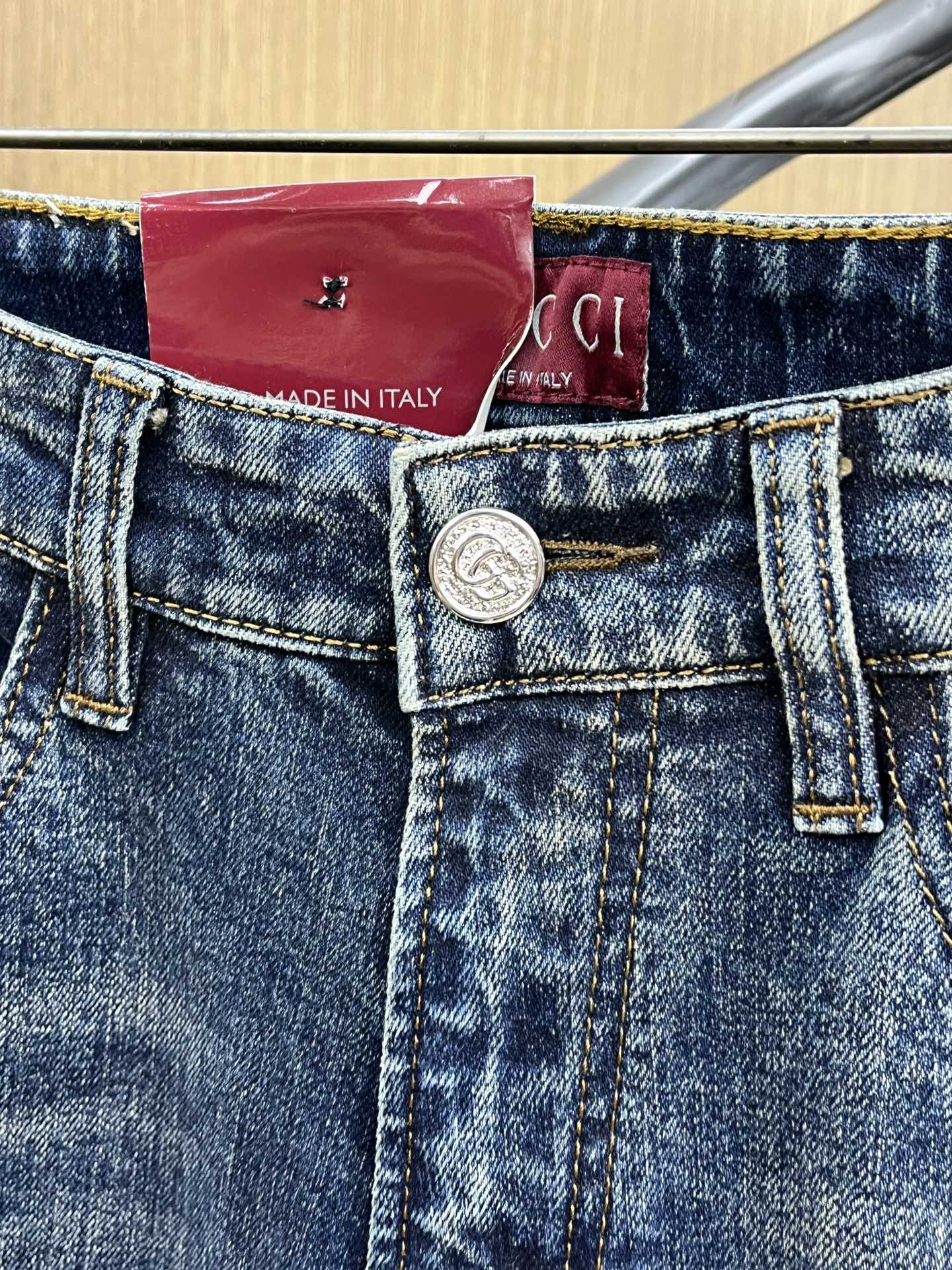 秋冬 Guc 🔥🔥高端定制、25SS秋冬最新款牛仔裤 柜台同步发售 进口固色面料 原版定制复刻 客供五金