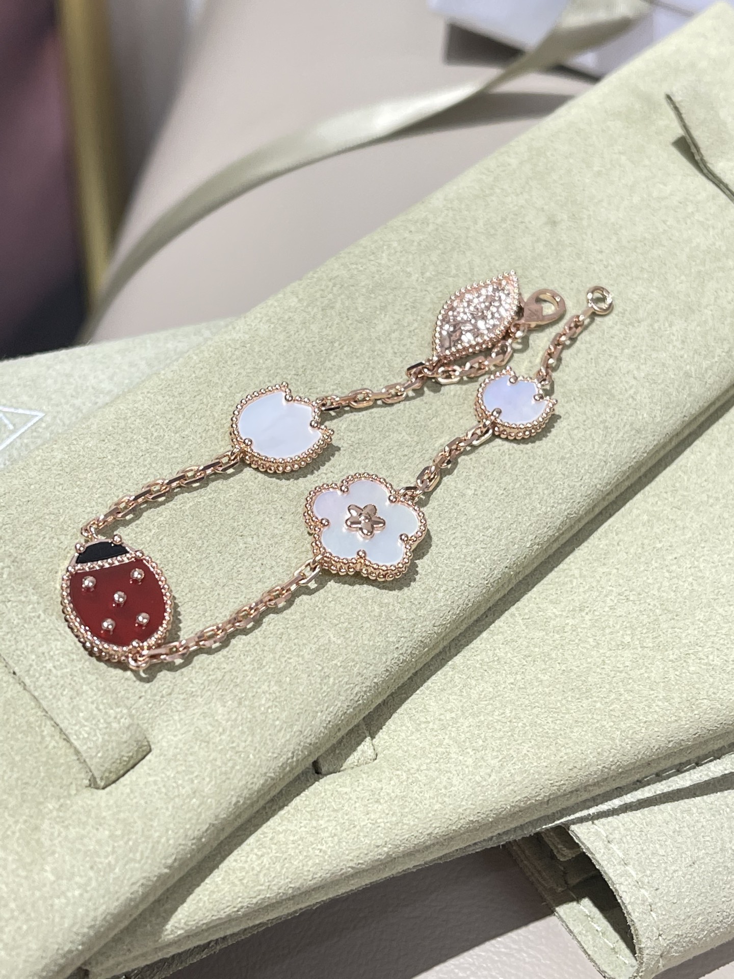 梵克雅宝 Van Cleef & Arpels 高定典藏经典高奢皮具手袋托特包斜挎包女包 #438C58EF 5