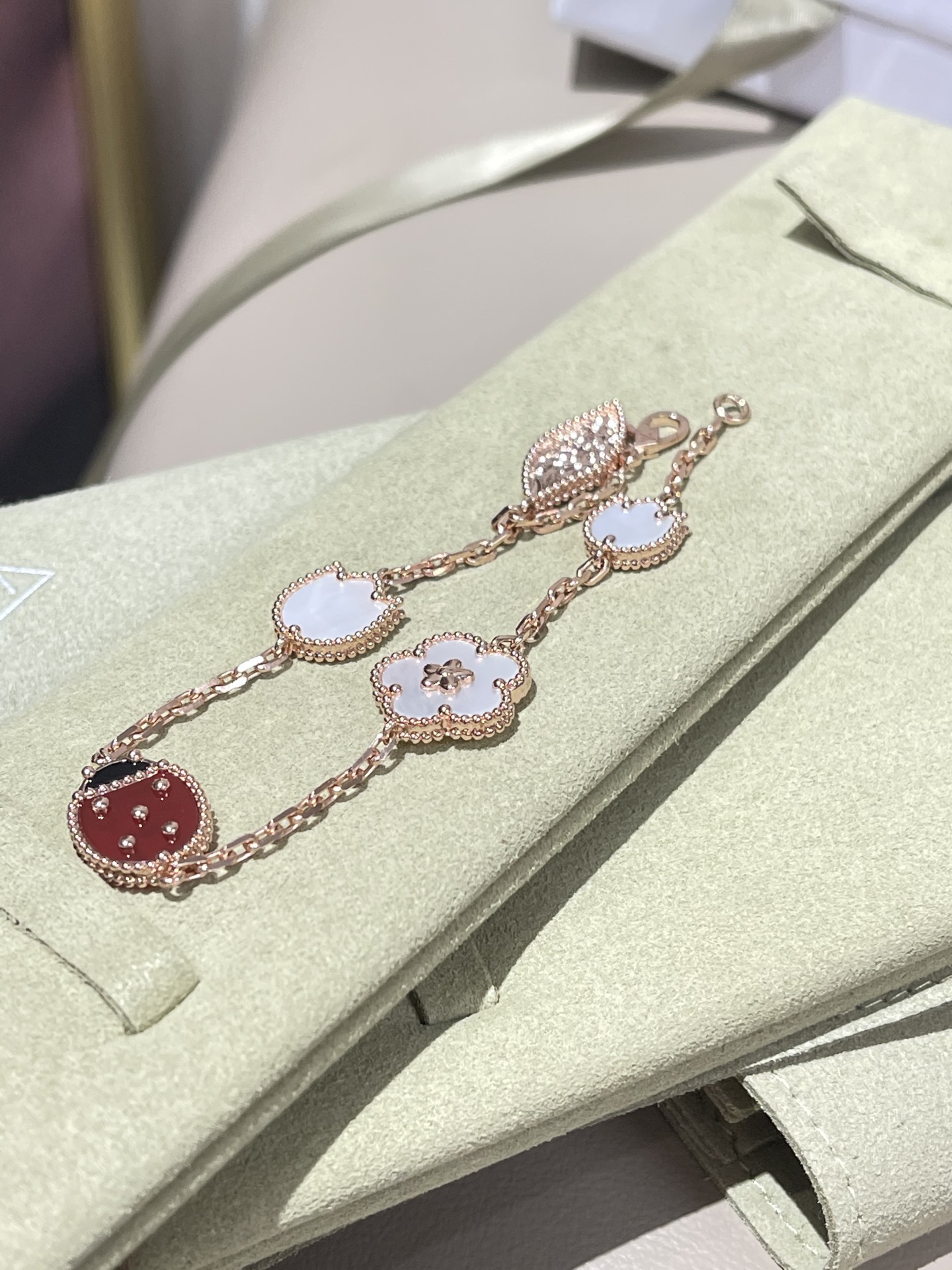 梵克雅宝 Van Cleef & Arpels 高定典藏经典高奢皮具手袋托特包斜挎包女包 #438C58EF 7