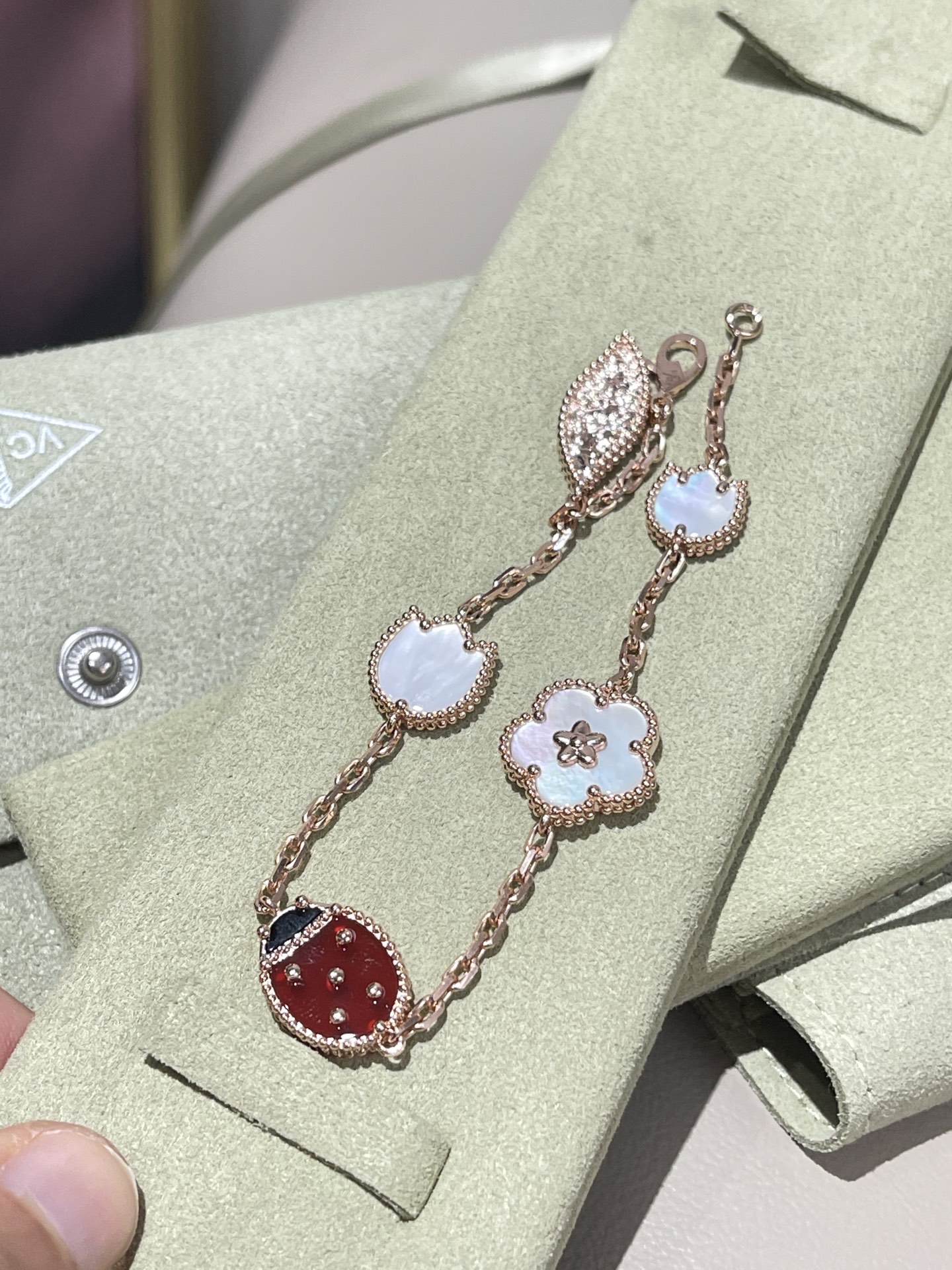 梵克雅宝 Van Cleef & Arpels 高定典藏经典高奢皮具手袋托特包斜挎包女包 #438C58EF 8