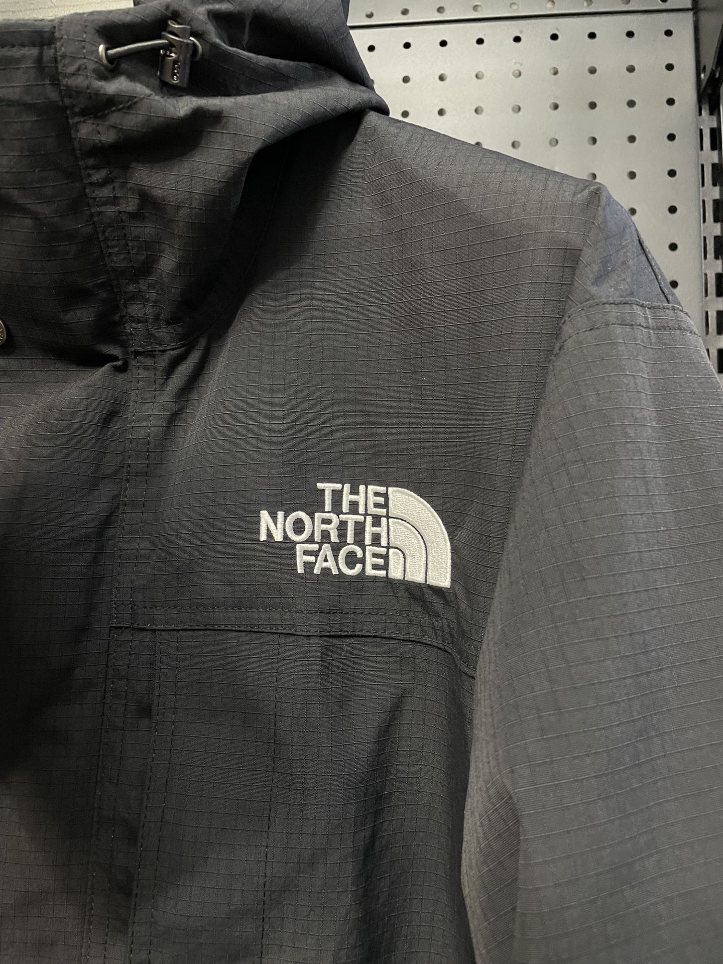 TNF SUP コラボ バイカーズ パッチワーク フード付き シェルジャケット 撥水加工 男女兼用