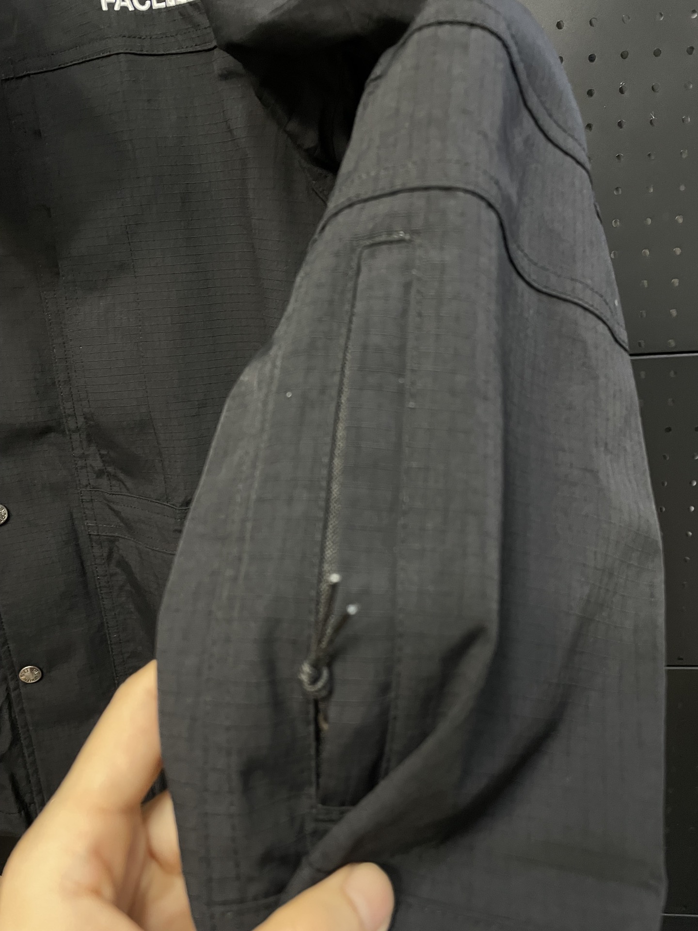 TNF SUP コラボ バイカーズ パッチワーク フード付き シェルジャケット 撥水加工 男女兼用