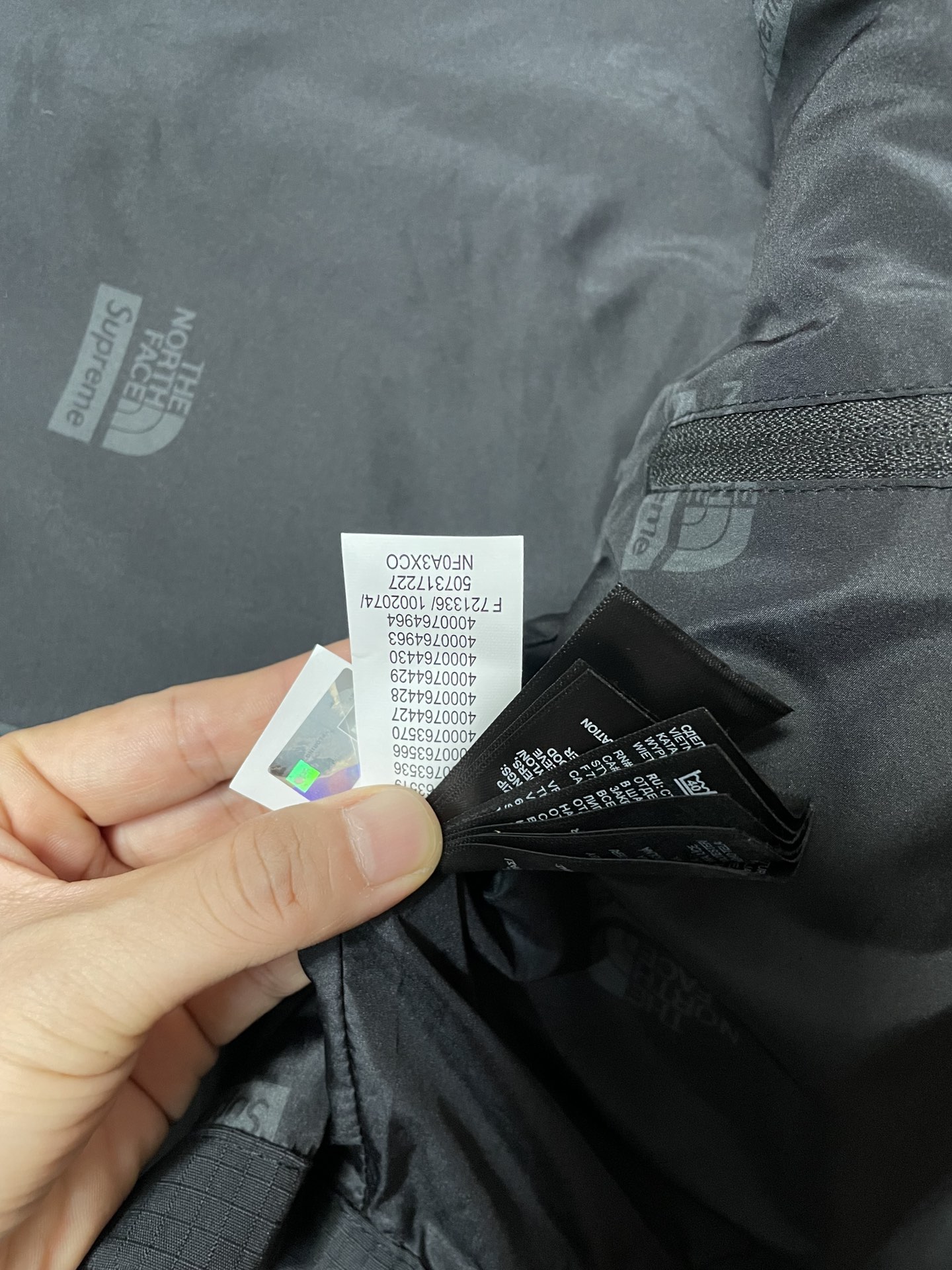 THE NORTH FACE×SUPREME プレミアム バイカー配色 撥水 軽量 ストリート フード付き ジャケット