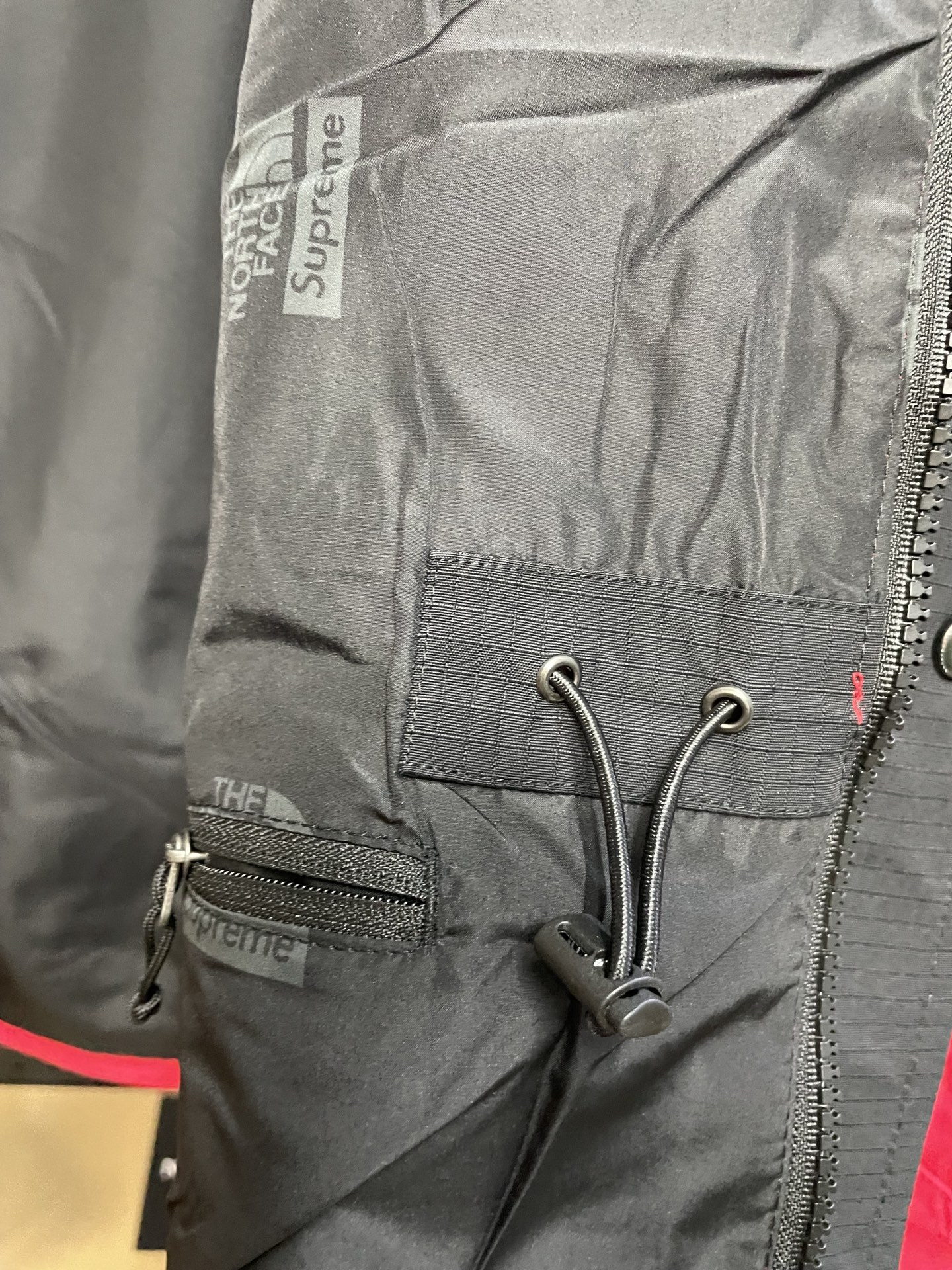 THE NORTH FACE × SUP コラボ バイカーズ パッチワーク フード付き シェルジャケット 耐水 撥水 ポリエステル 男女兼用