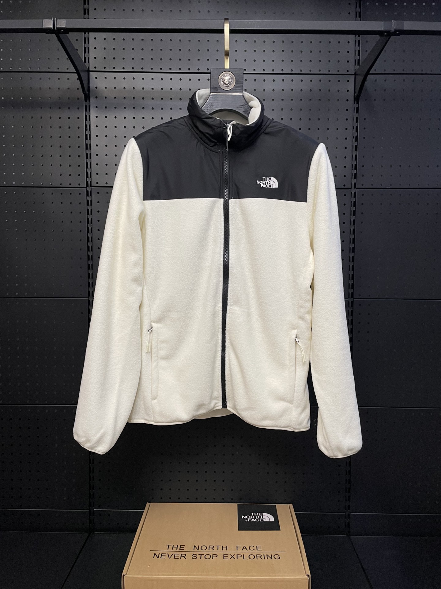 Blanco [👌TheNorthFace Chaqueta de forro polar con paneles para hombre, nueva para primavera, otoño e inviern…