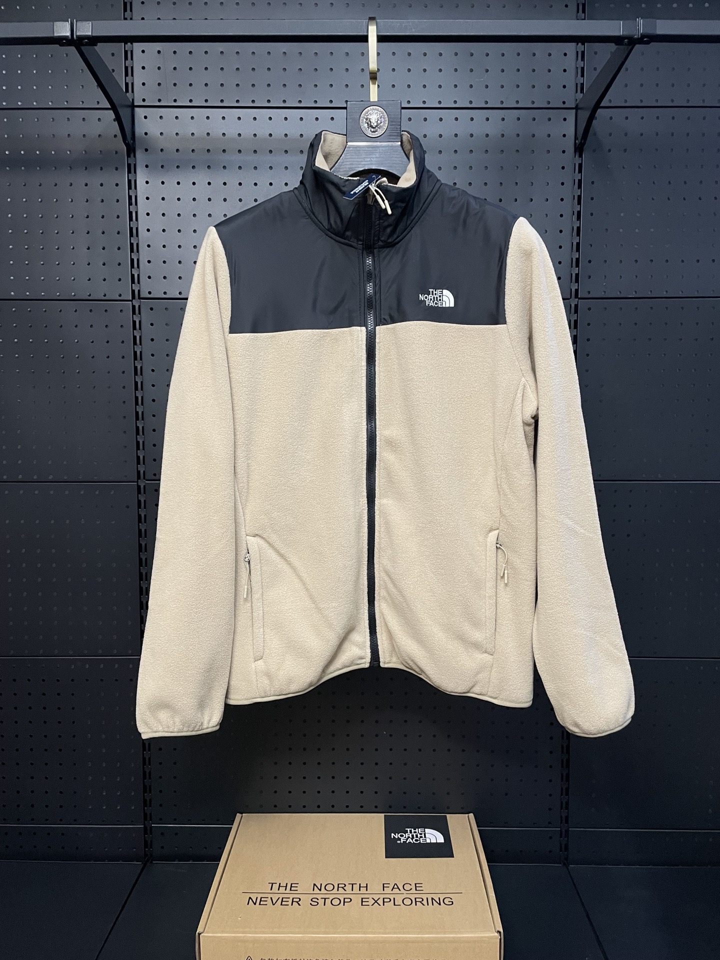 Caqui [👌TheNorthFace Chaqueta de forro polar con paneles para hombre, nueva para primavera, otoño e invierno, deportes…