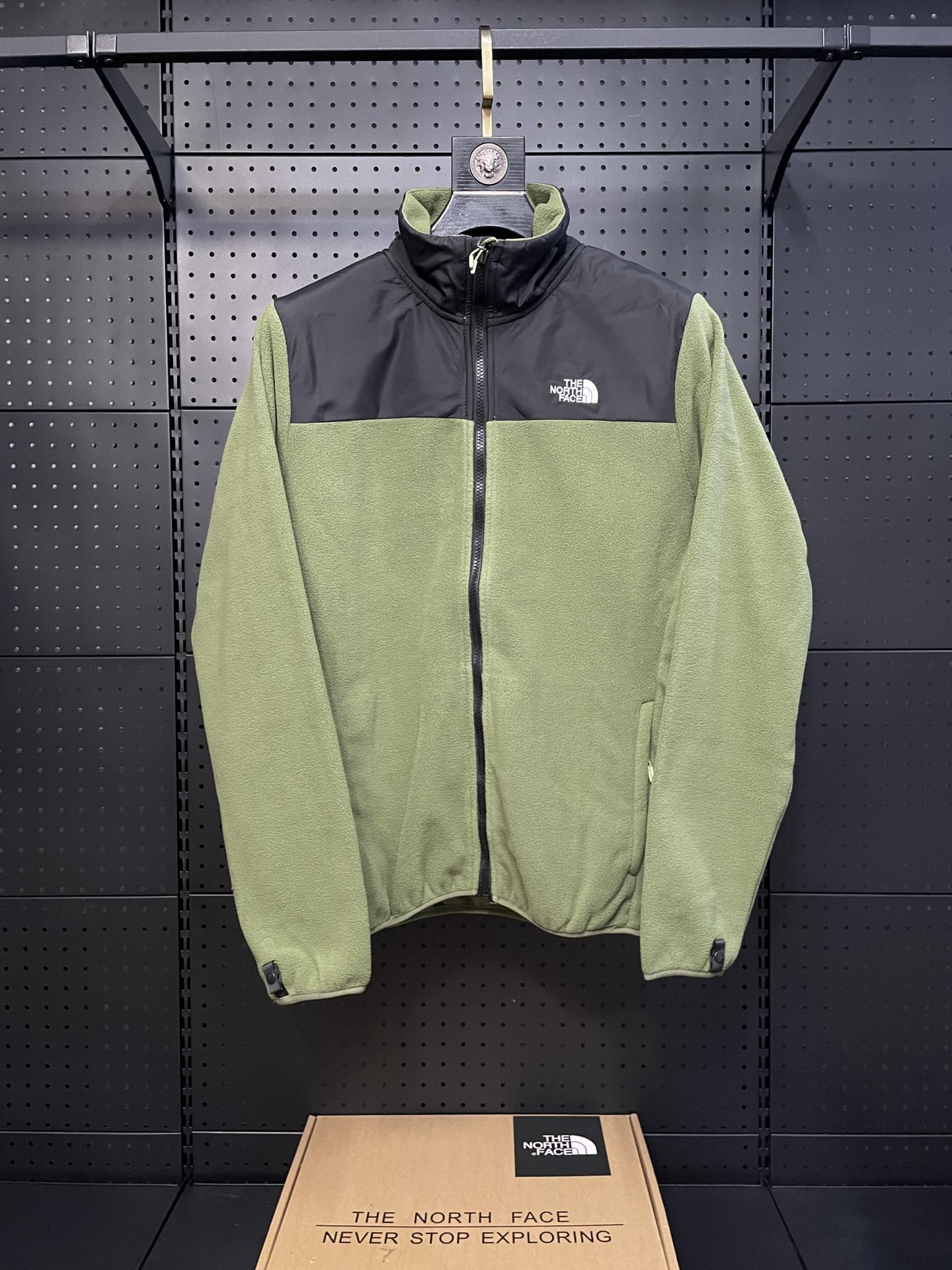 Verde matcha 【👌TheNorthFace北面 Chaqueta de forro polar拼接, nueva para otoño/invierno, deporte al aire libre, forro polar…