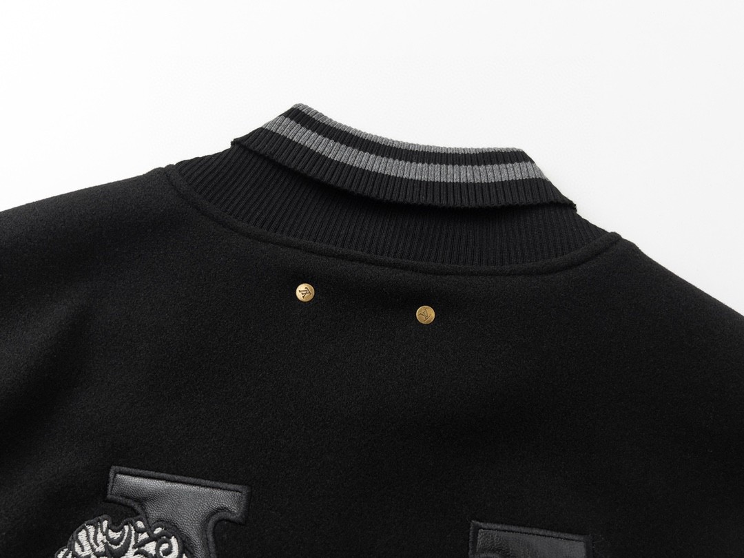 Louis Vuitton路易威登拼皮袖棒球服夹克外套