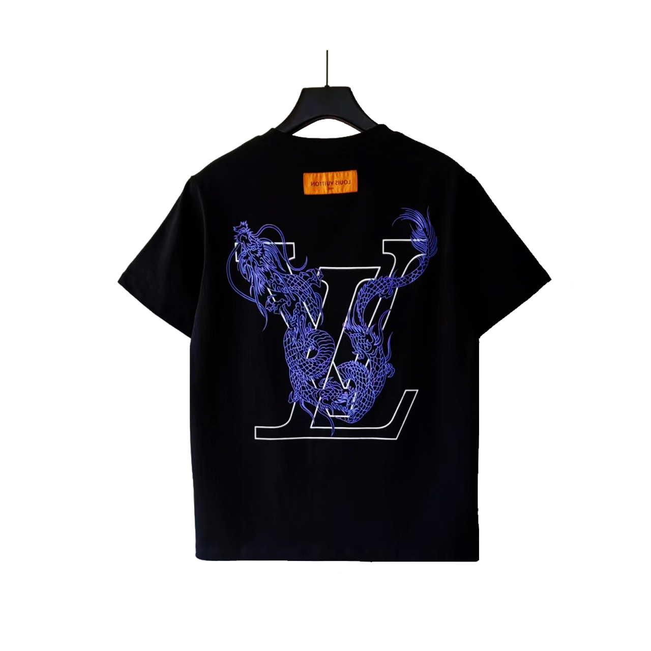 Louis Vuitton/路易威登 龙年限定LOGO依附神龙植绒发泡印短袖T恤