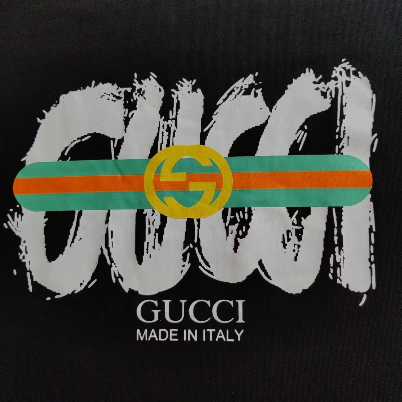 Gucci/古驰 24SS腰带涂鸦印花圆领T恤