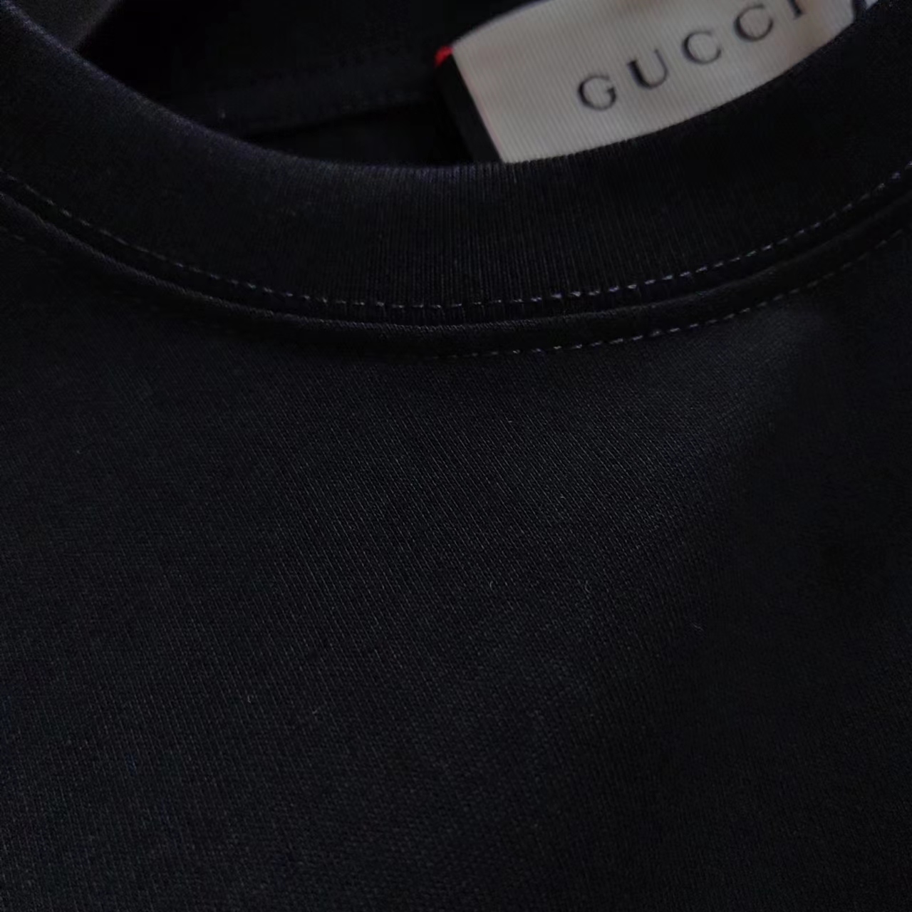 GUCCI 古驰 经典logo烫金印花圆领T恤