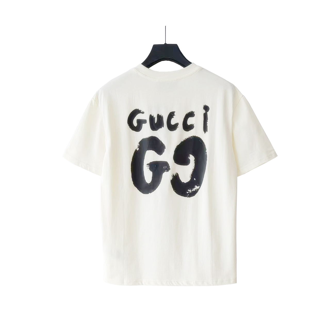 Gucci/古驰 24SS涂鸦手绘双G印花圆领T恤