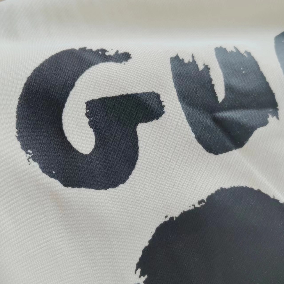 Gucci/古驰 24SS涂鸦手绘双G印花圆领T恤