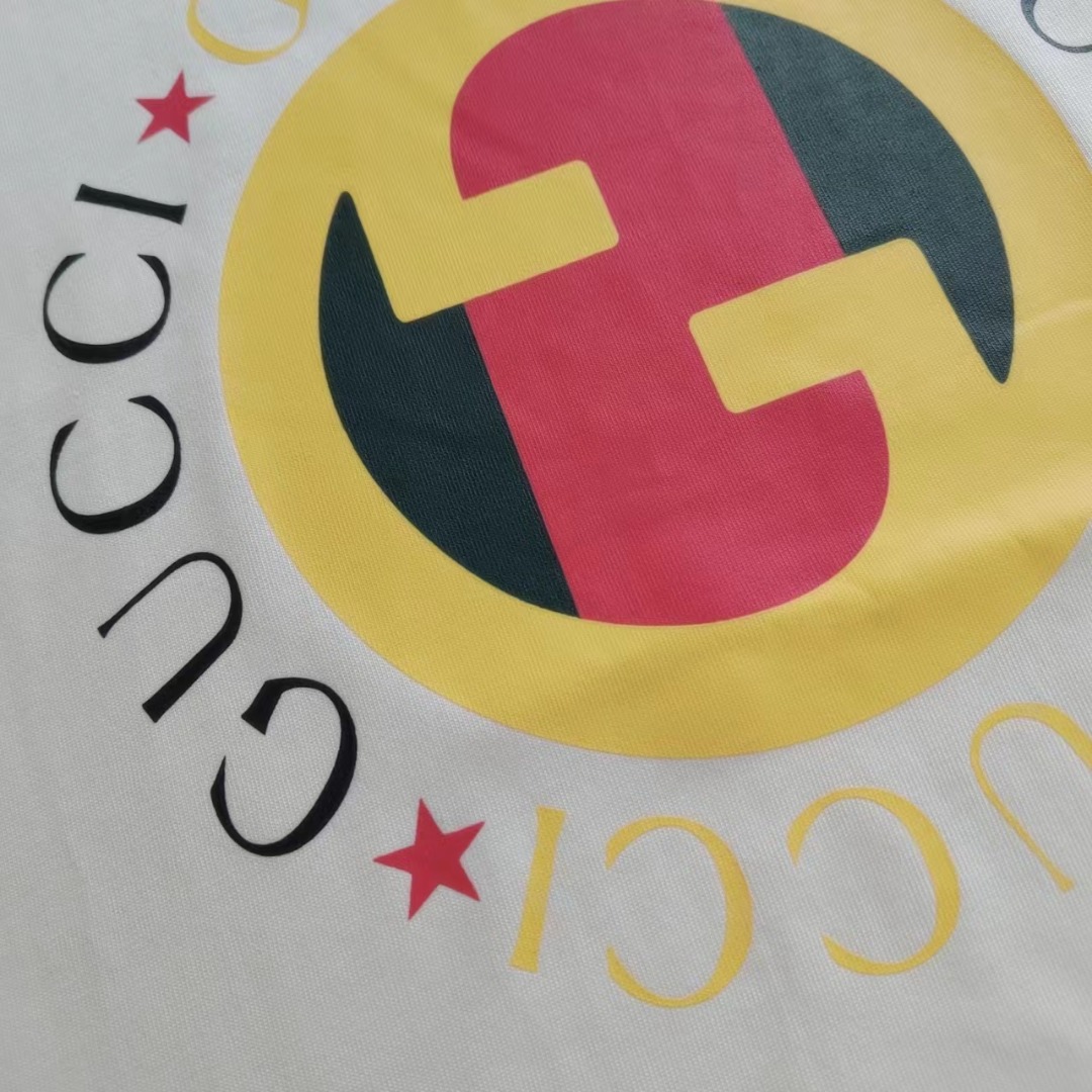 Gucci/古驰 24ss 双G圆形互扣logo短袖T恤
