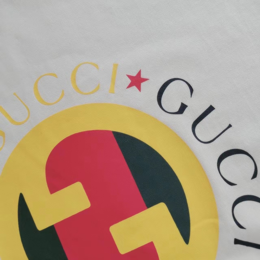 Gucci/古驰 24ss 双G圆形互扣logo短袖T恤