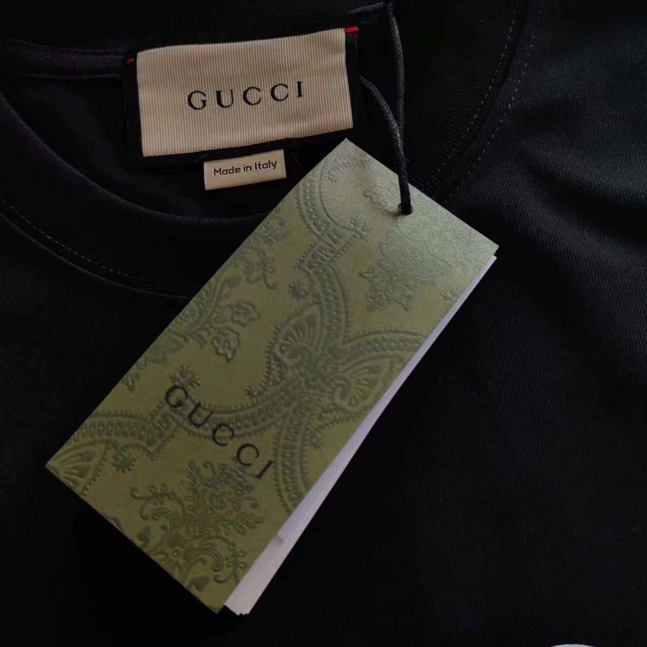 Gucci/古驰 24SS春夏新款 经典横杆腰带logo印花短袖T恤