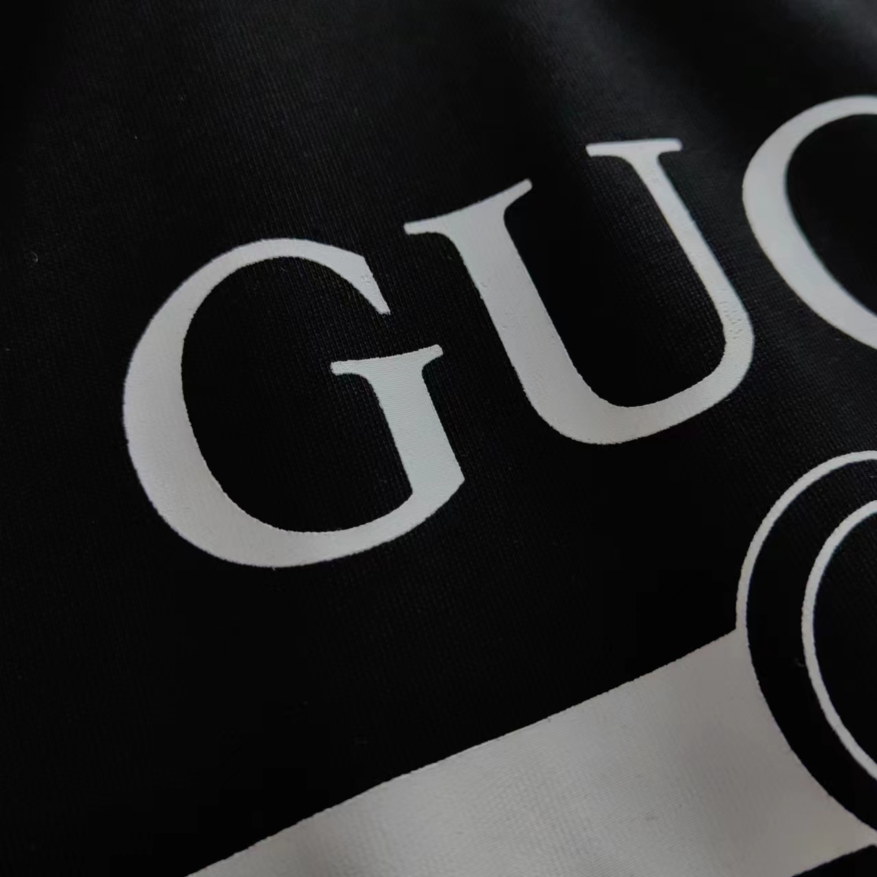 Gucci/古驰 24SS春夏新款 经典横杆腰带logo印花短袖T恤