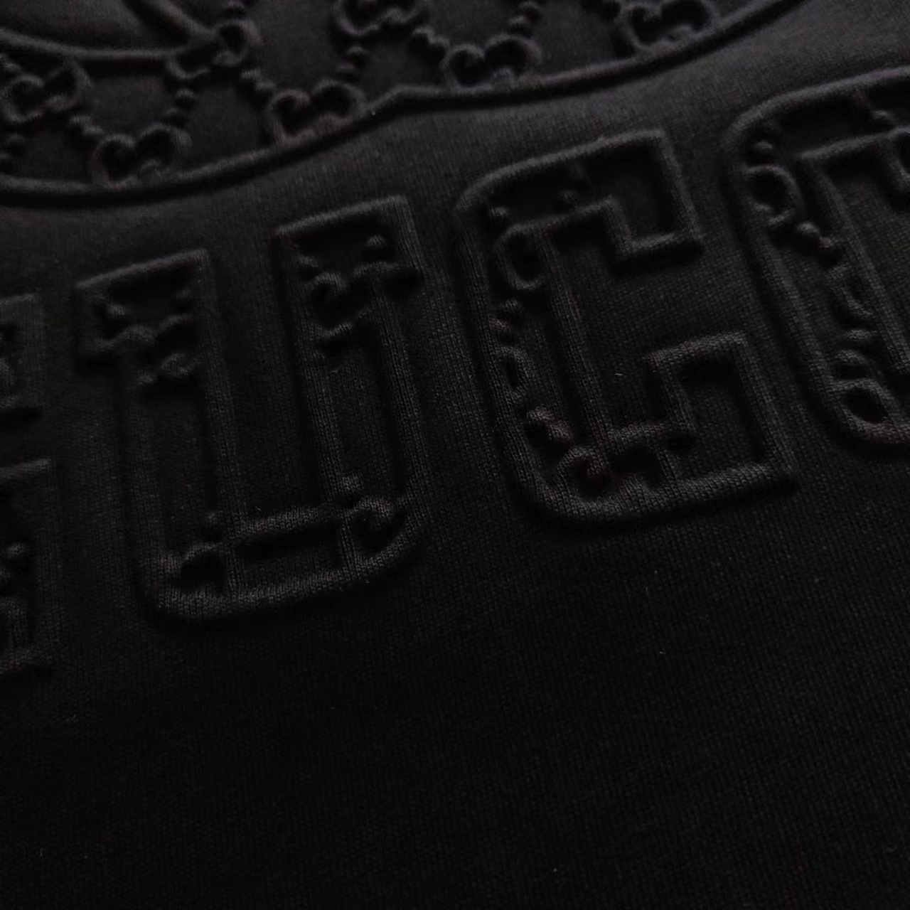 Gucci/古驰 24ss 暗纹3D压纹大LOGO字母圆领短袖T桖