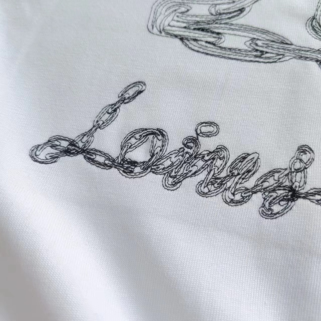 Louis Vuitton/路易威登 前后绣花LOGO短袖T恤